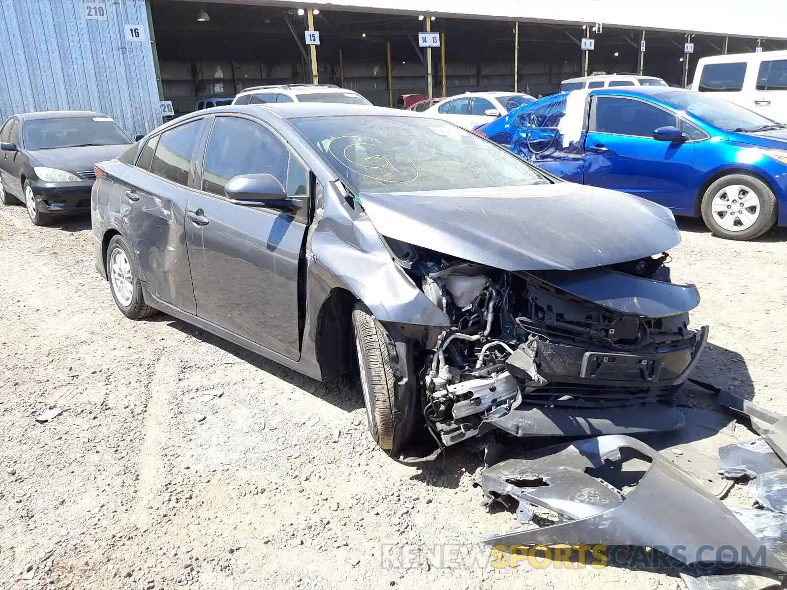 1 Photograph of a damaged car JTDKARFPXL3146374 TOYOTA PRIUS 2020