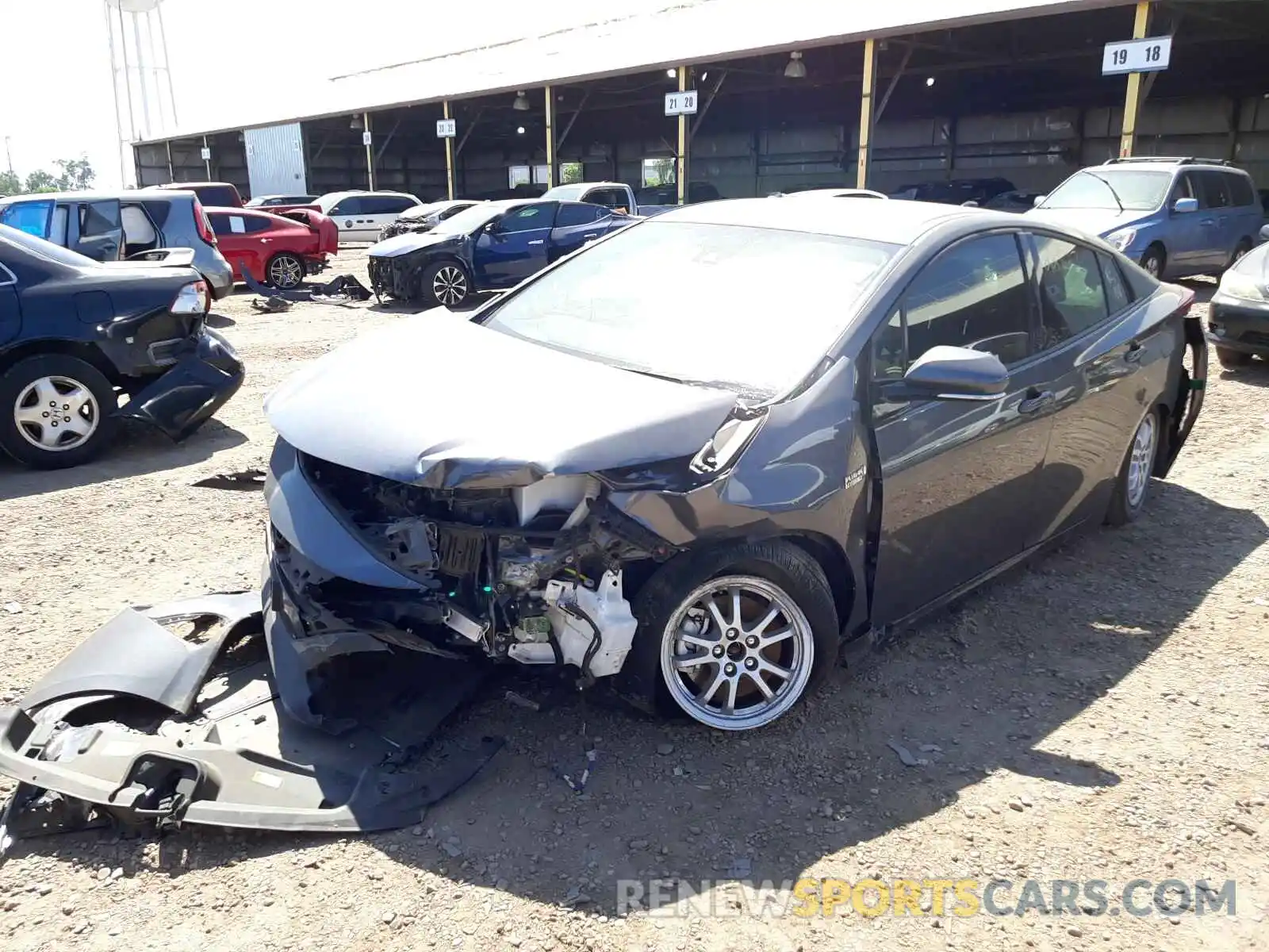 2 Photograph of a damaged car JTDKARFPXL3146374 TOYOTA PRIUS 2020