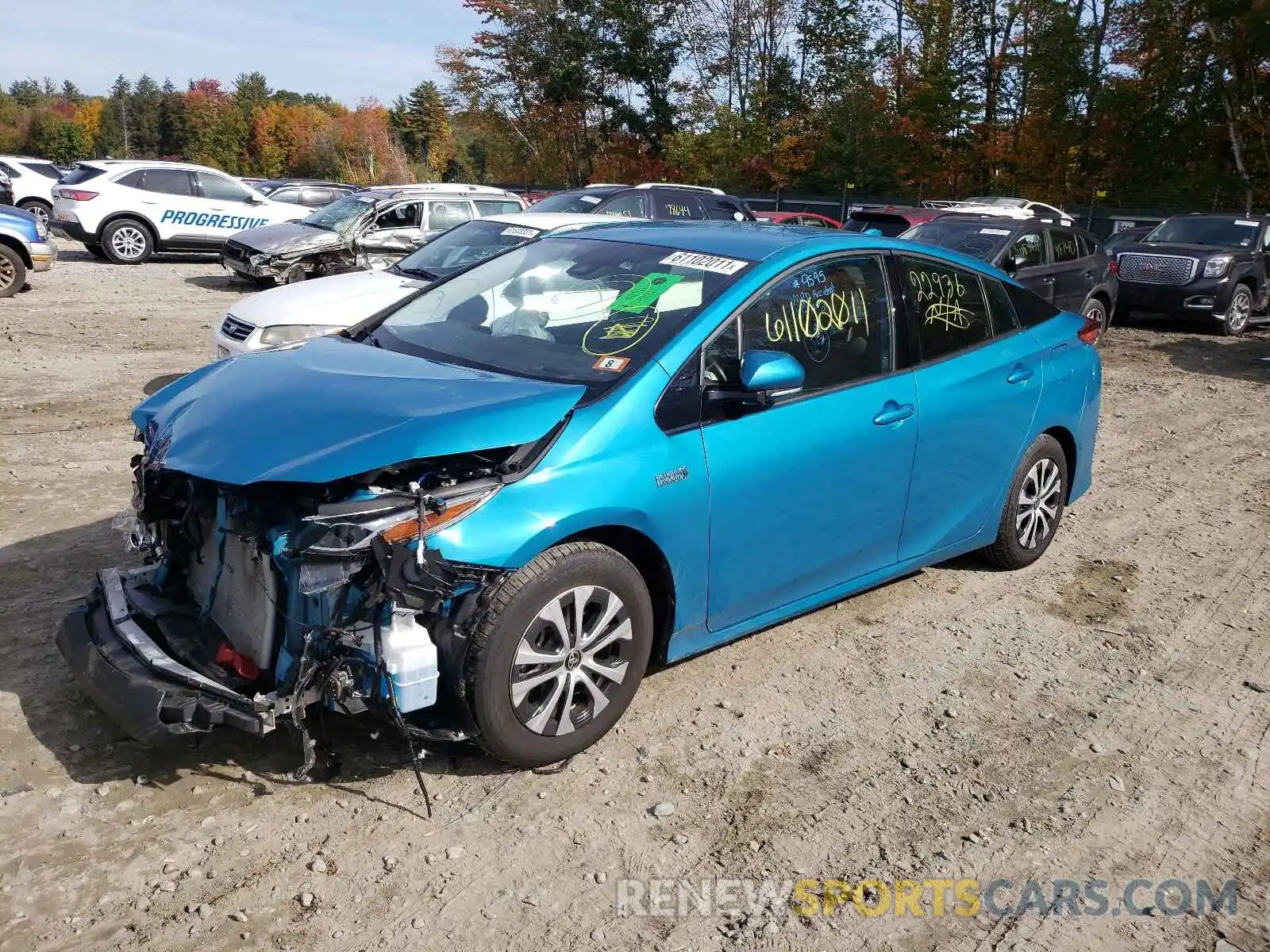 2 Photograph of a damaged car JTDKARFPXL3148903 TOYOTA PRIUS 2020