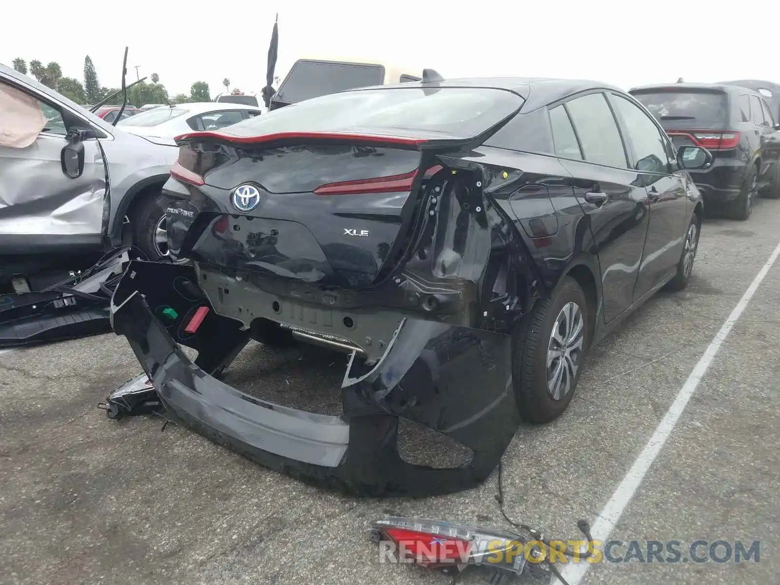 4 Photograph of a damaged car JTDKARFPXL3151459 TOYOTA PRIUS 2020