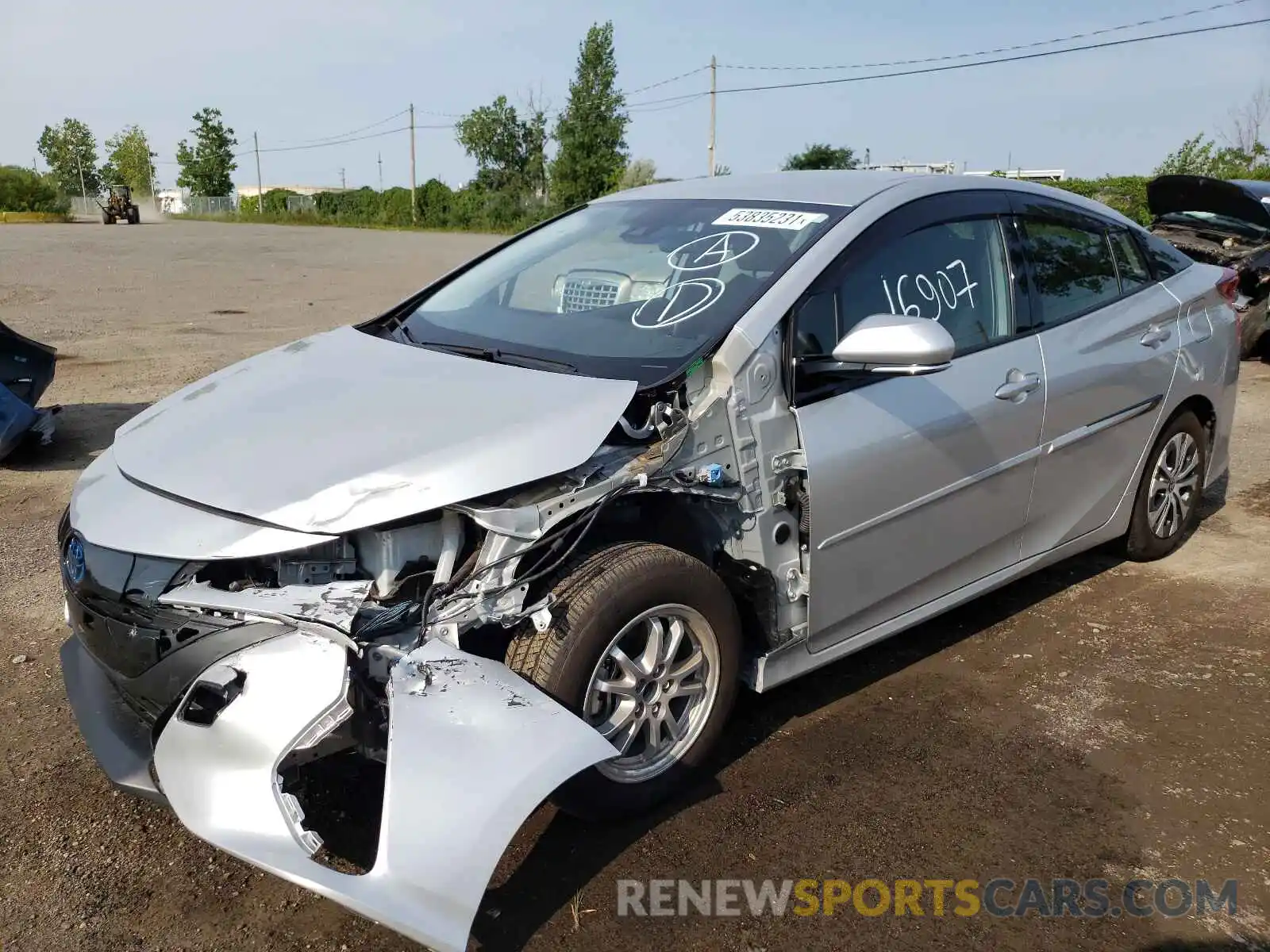 2 Photograph of a damaged car JTDKARFPXL3153356 TOYOTA PRIUS 2020