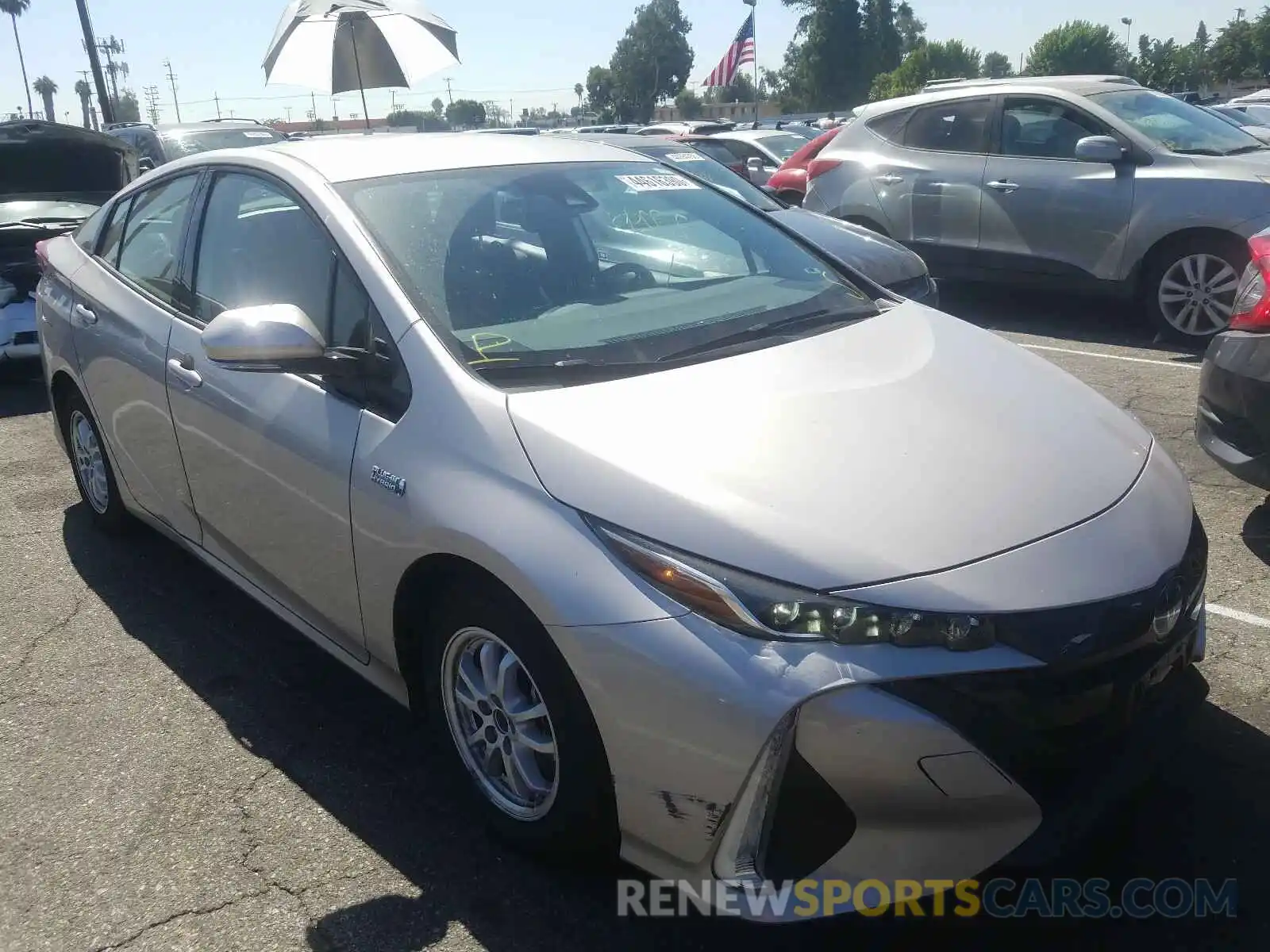 1 Photograph of a damaged car JTDKARFPXL3160131 TOYOTA PRIUS 2020