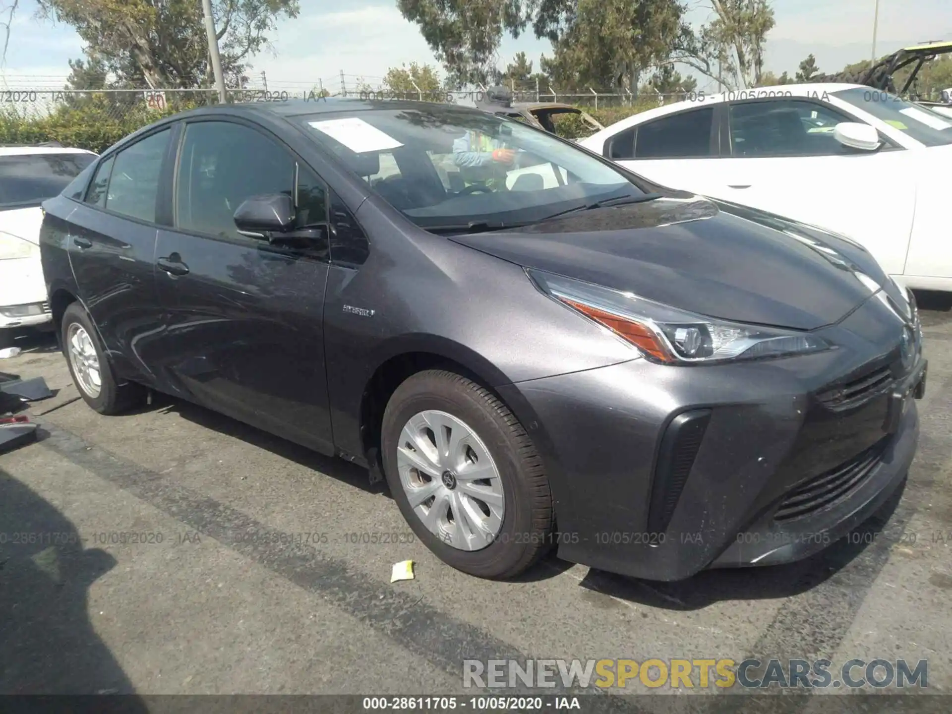 1 Photograph of a damaged car JTDKARFU0L3103362 TOYOTA PRIUS 2020