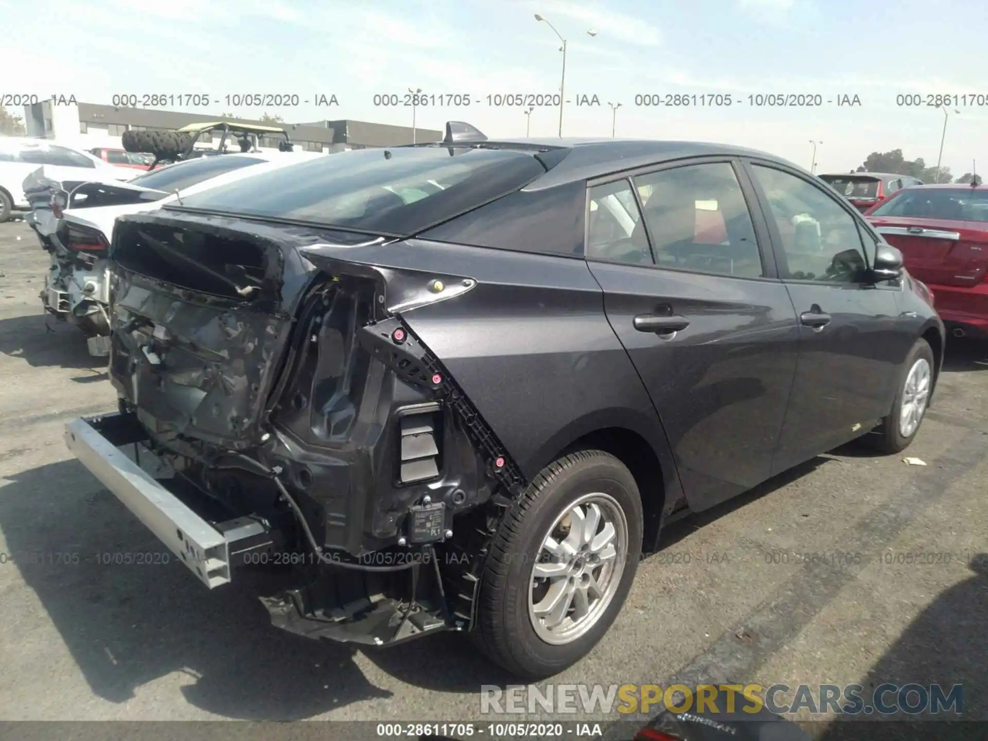 4 Photograph of a damaged car JTDKARFU0L3103362 TOYOTA PRIUS 2020