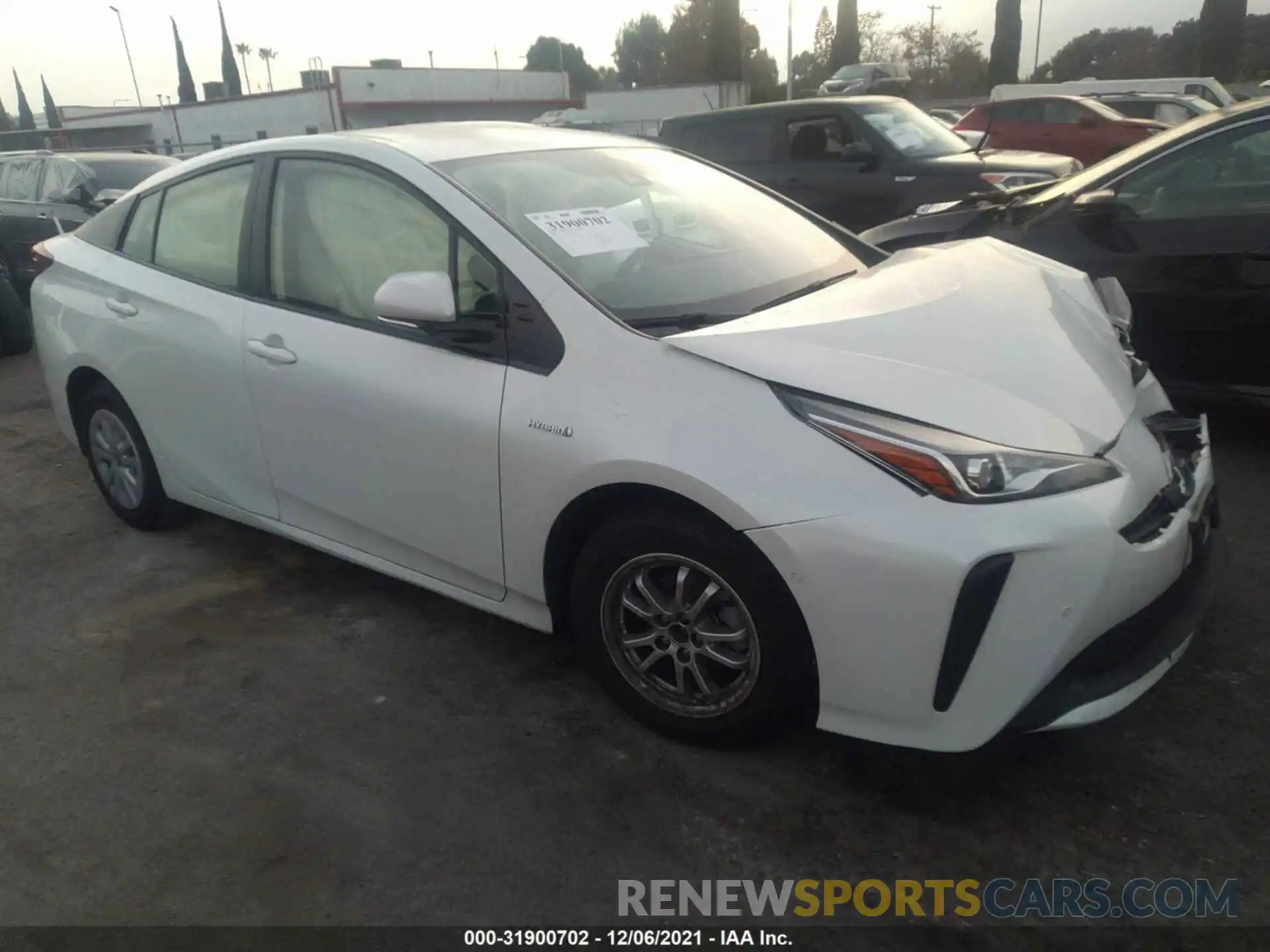 1 Photograph of a damaged car JTDKARFU0L3103412 TOYOTA PRIUS 2020