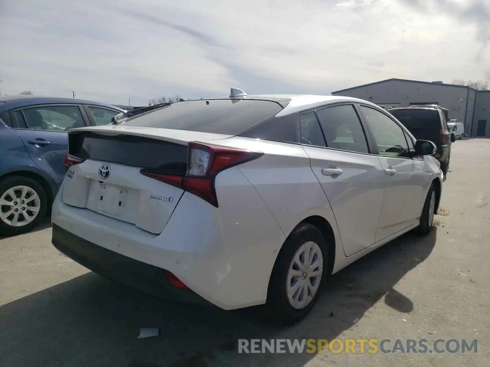 4 Photograph of a damaged car JTDKARFU0L3103524 TOYOTA PRIUS 2020