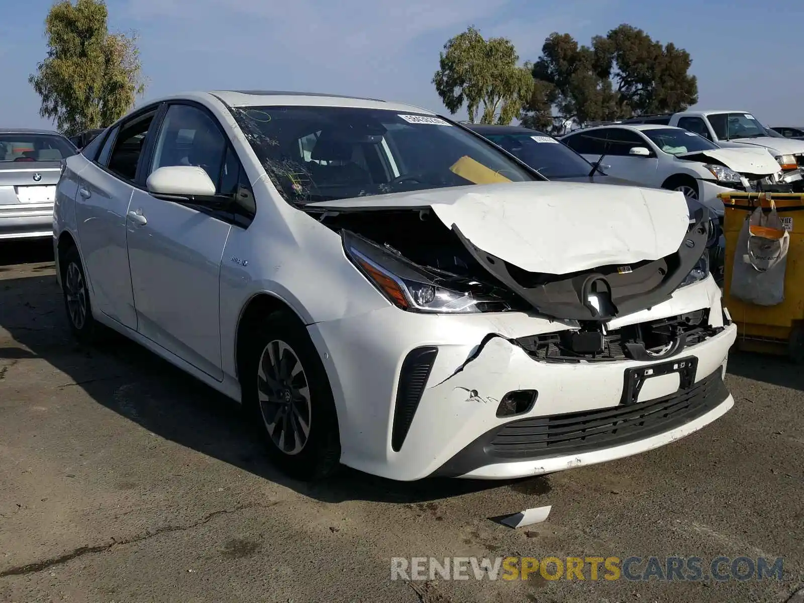 1 Photograph of a damaged car JTDKARFU0L3105192 TOYOTA PRIUS 2020