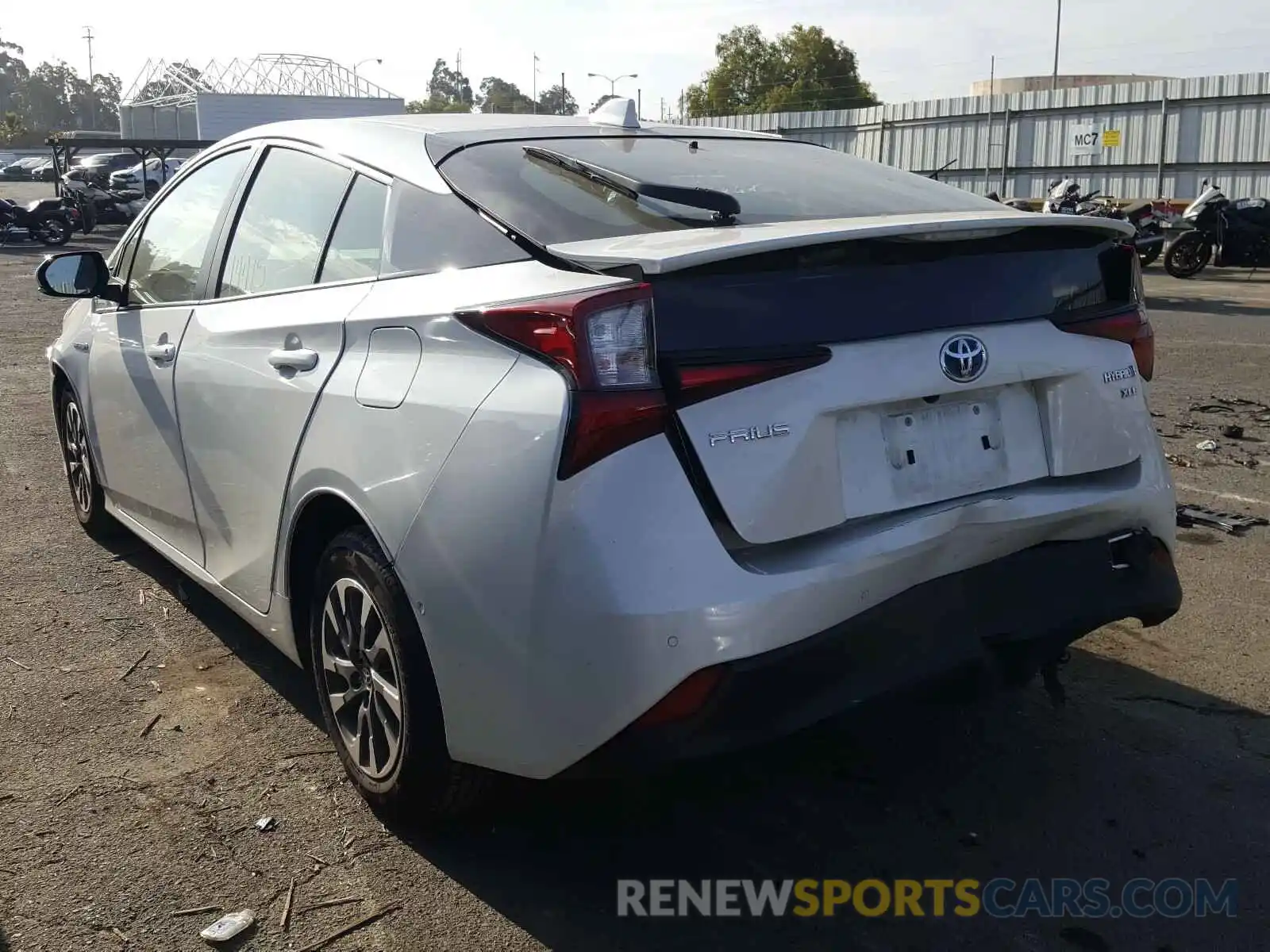 3 Photograph of a damaged car JTDKARFU0L3105192 TOYOTA PRIUS 2020