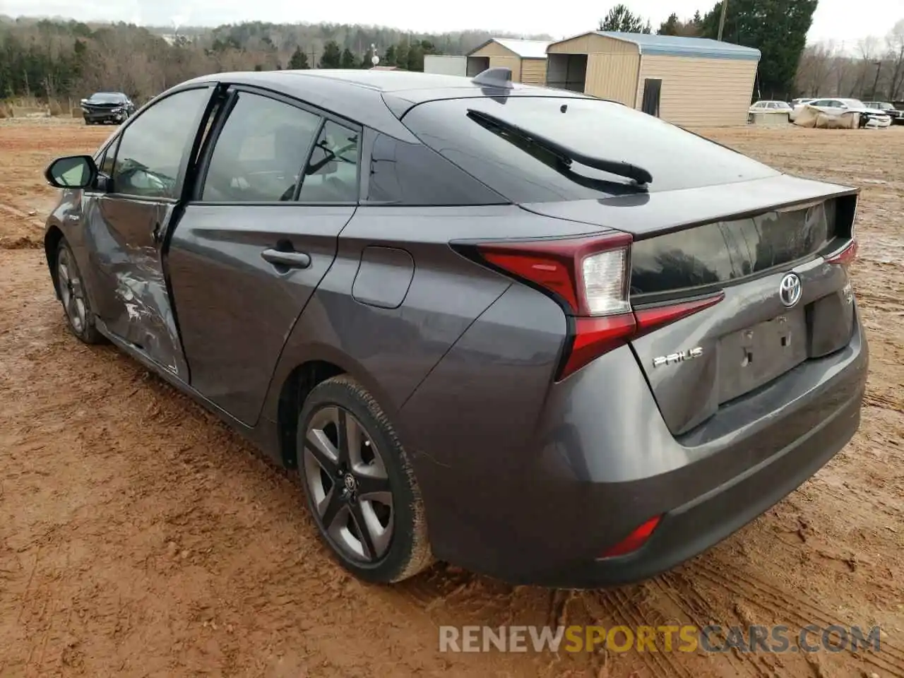 3 Photograph of a damaged car JTDKARFU0L3105578 TOYOTA PRIUS 2020