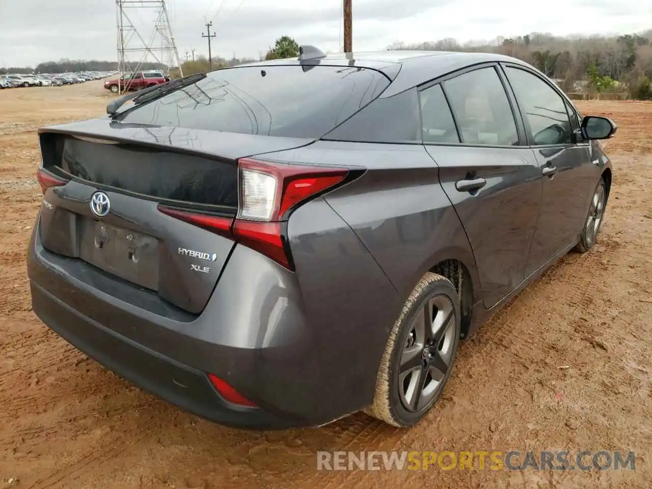 4 Photograph of a damaged car JTDKARFU0L3105578 TOYOTA PRIUS 2020