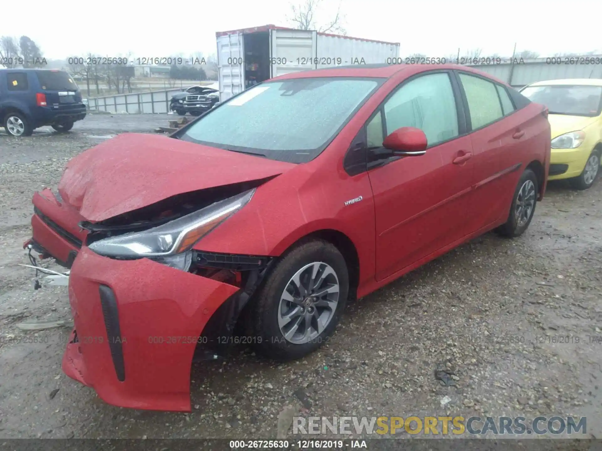 2 Photograph of a damaged car JTDKARFU0L3106908 TOYOTA PRIUS 2020