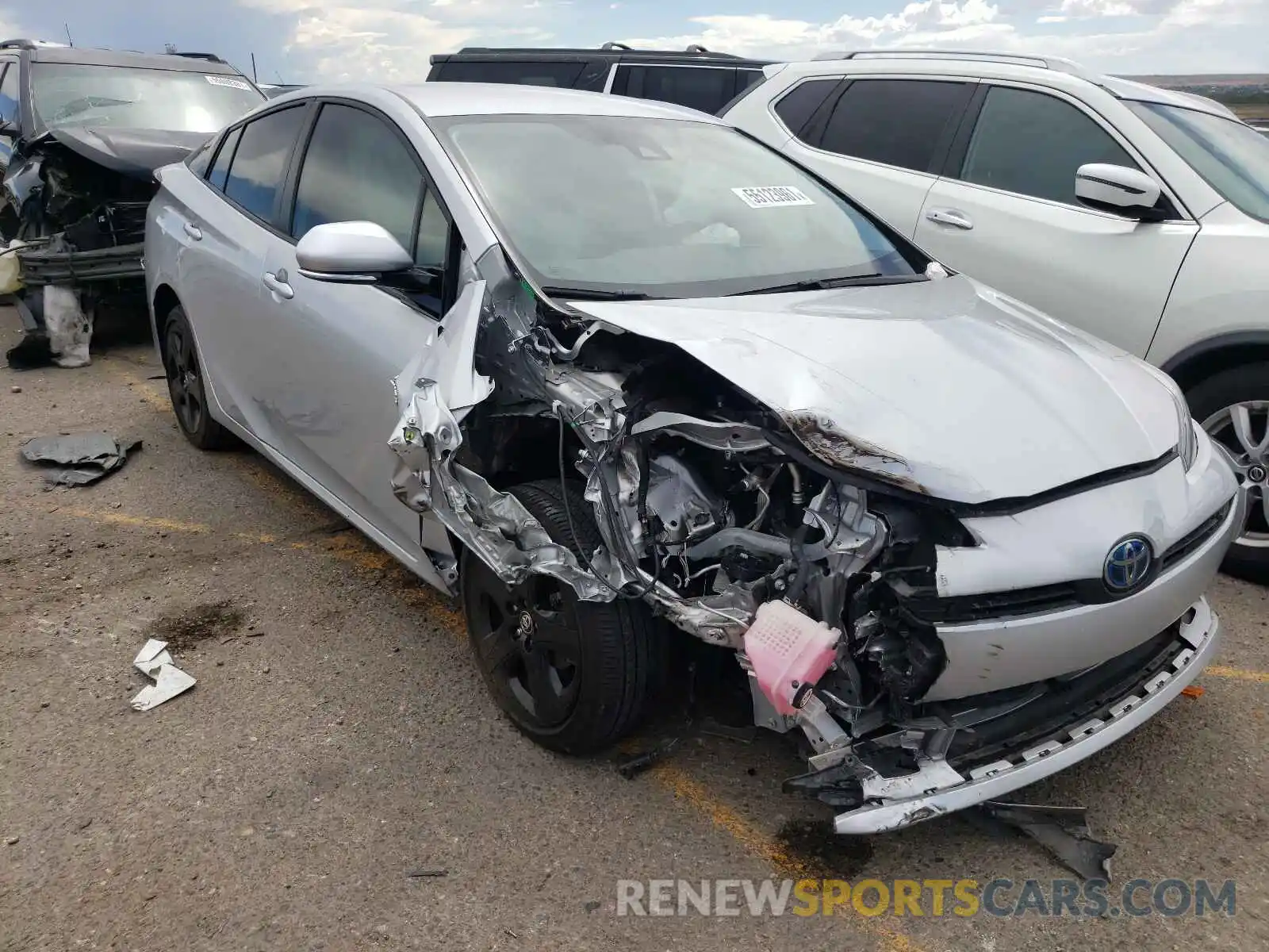 1 Photograph of a damaged car JTDKARFU0L3107203 TOYOTA PRIUS 2020