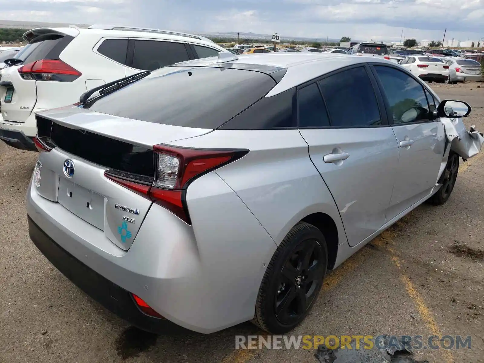 4 Photograph of a damaged car JTDKARFU0L3107203 TOYOTA PRIUS 2020