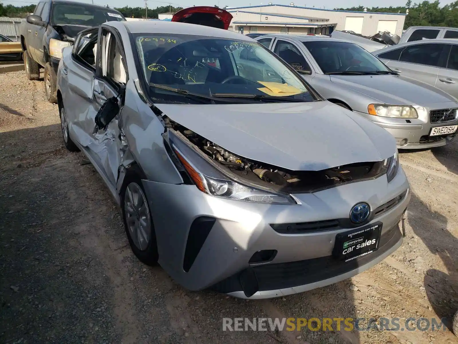 1 Photograph of a damaged car JTDKARFU0L3108934 TOYOTA PRIUS 2020