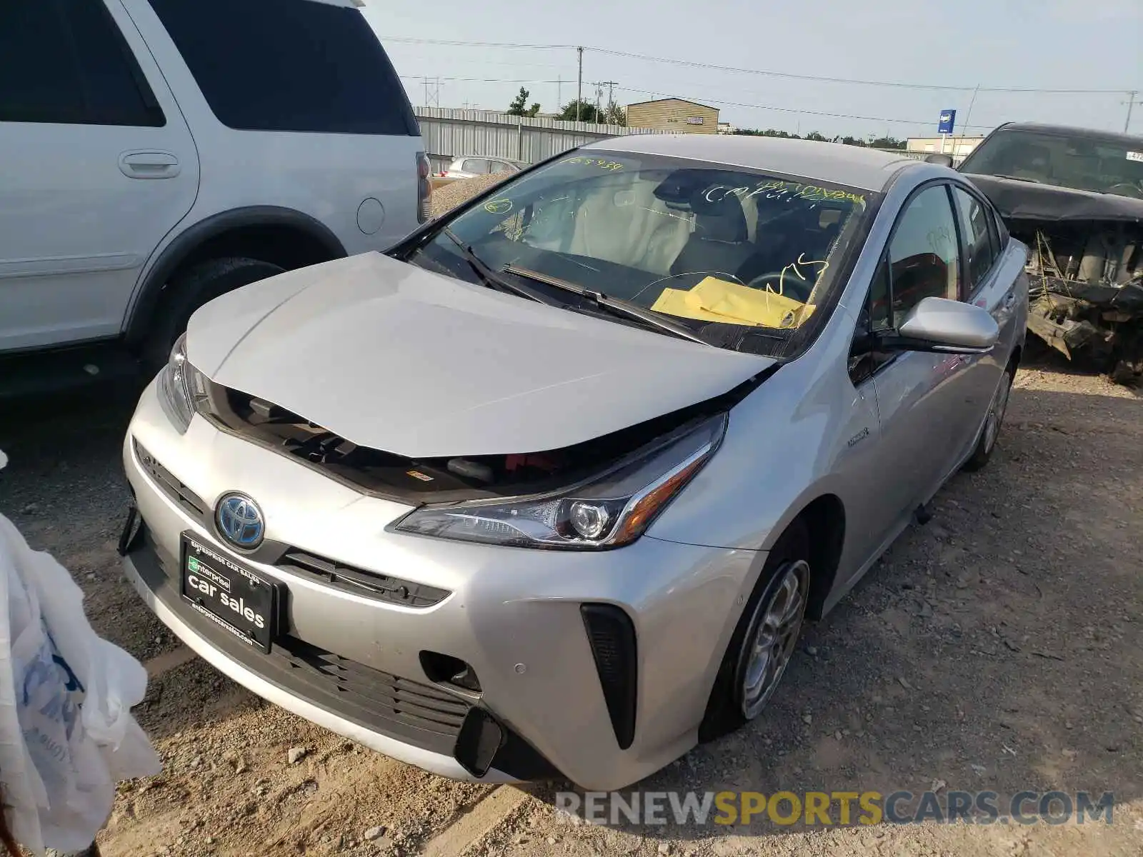 2 Photograph of a damaged car JTDKARFU0L3108934 TOYOTA PRIUS 2020