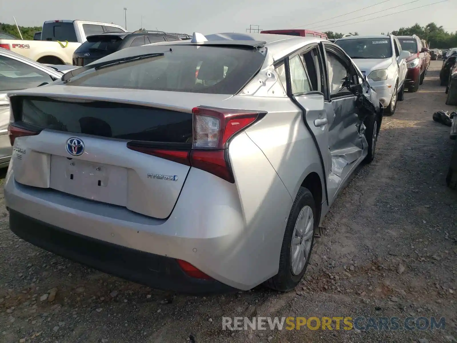 4 Photograph of a damaged car JTDKARFU0L3108934 TOYOTA PRIUS 2020