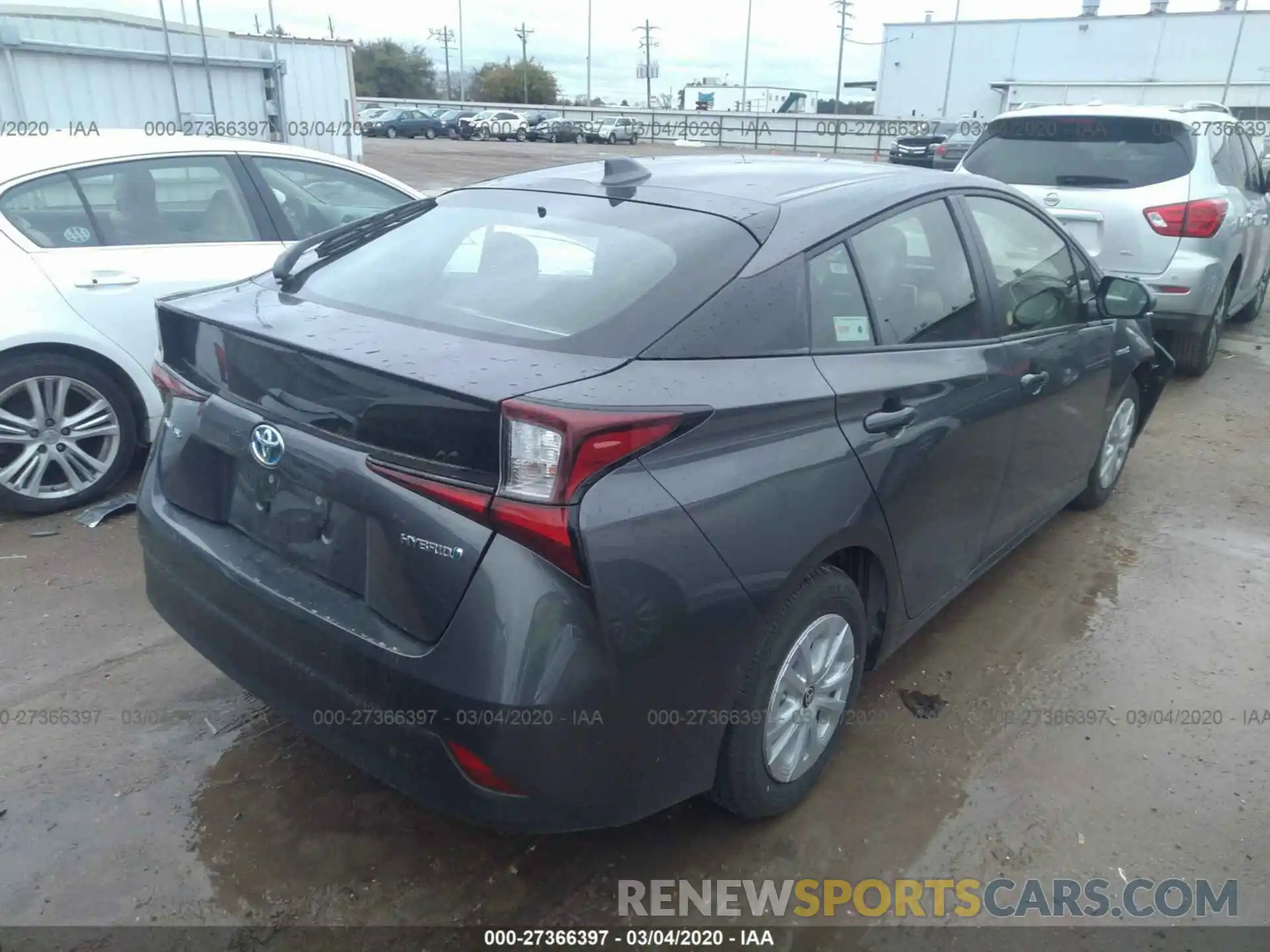 4 Photograph of a damaged car JTDKARFU0L3109940 TOYOTA PRIUS 2020