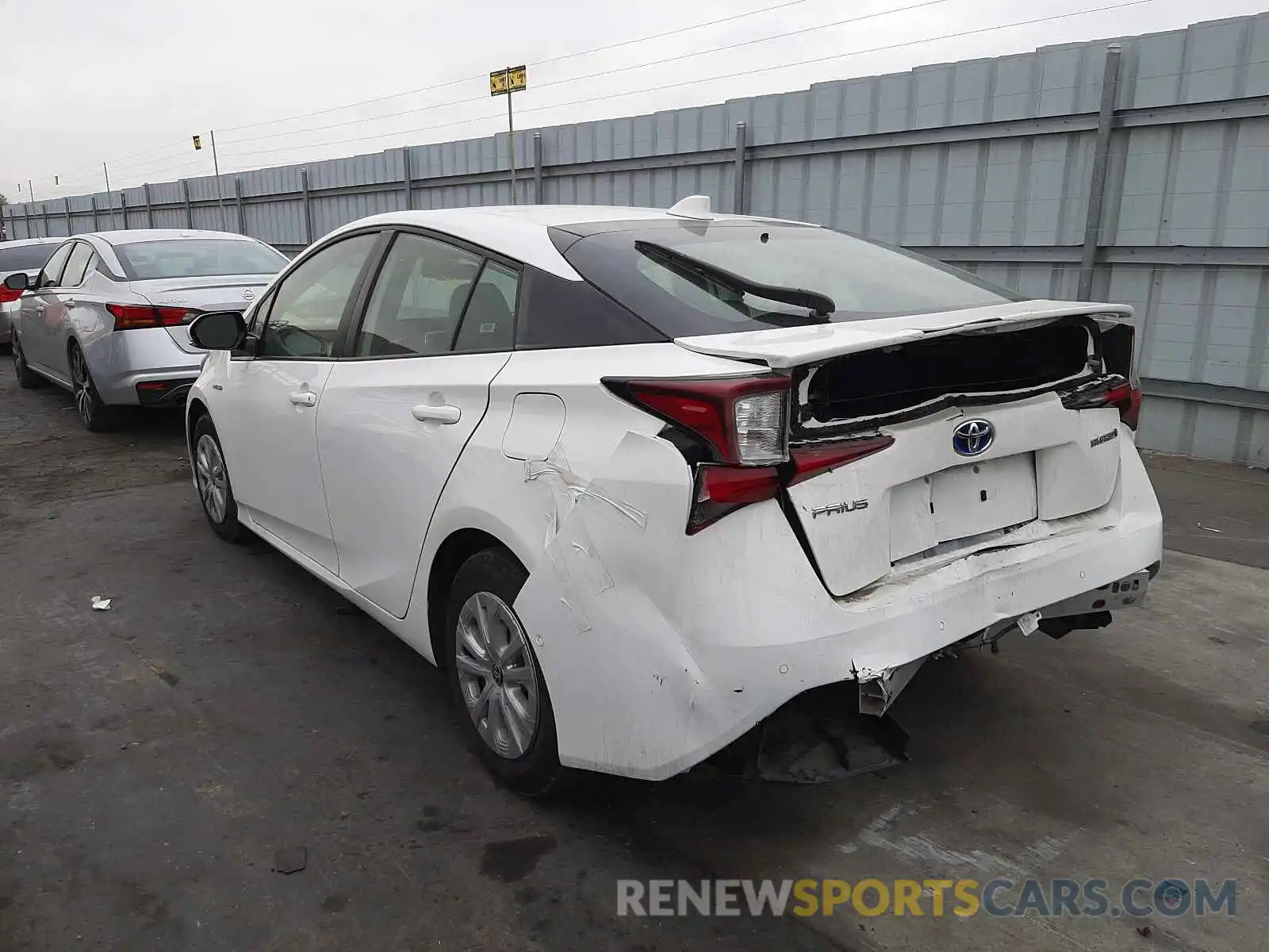 3 Photograph of a damaged car JTDKARFU0L3110098 TOYOTA PRIUS 2020