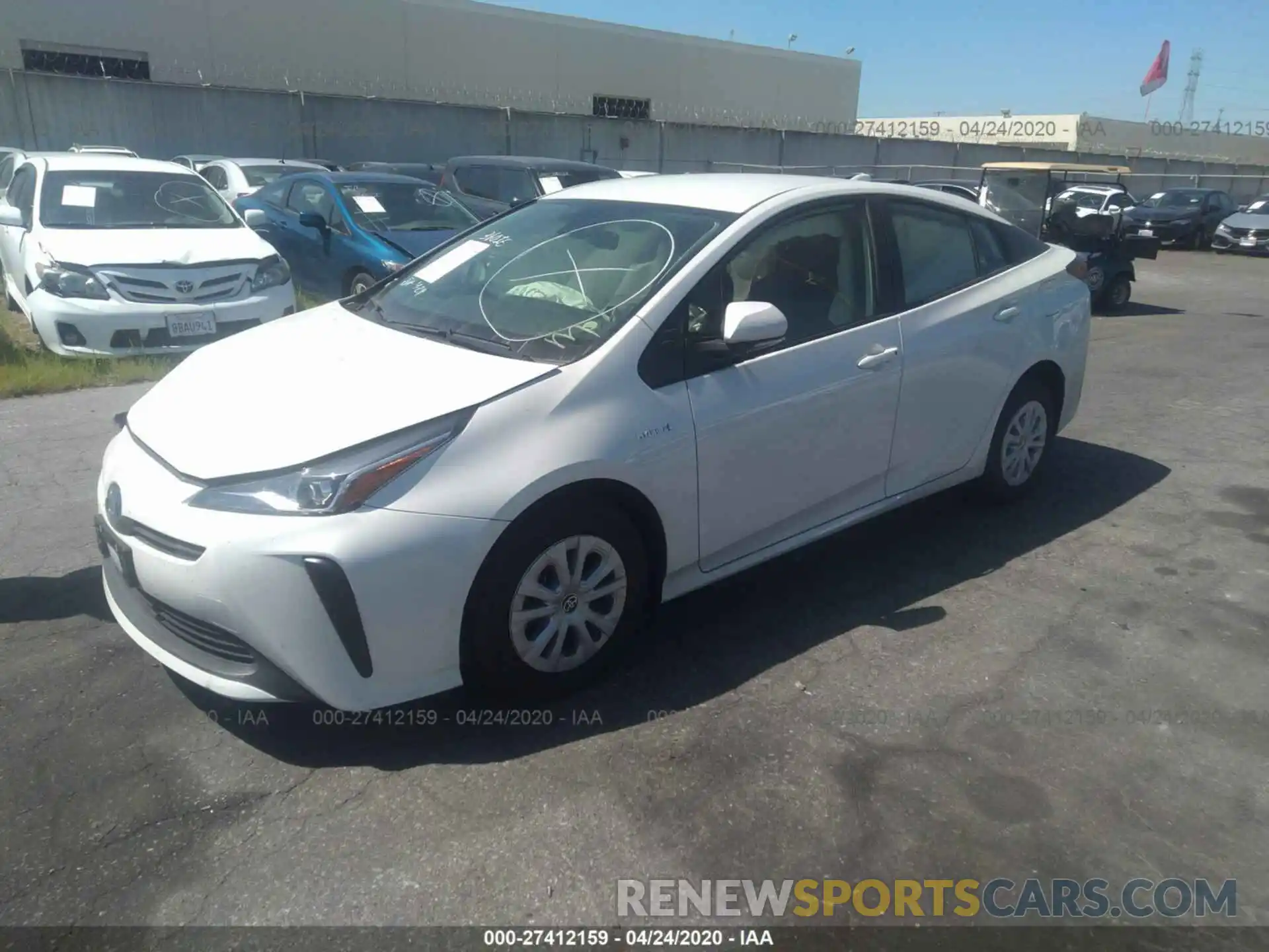 2 Photograph of a damaged car JTDKARFU0L3110246 TOYOTA PRIUS 2020