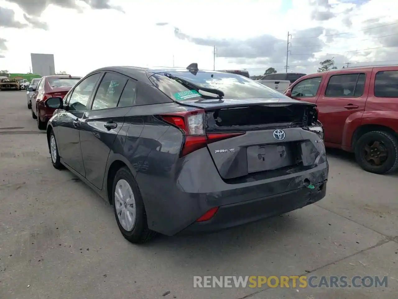 3 Photograph of a damaged car JTDKARFU0L3111123 TOYOTA PRIUS 2020