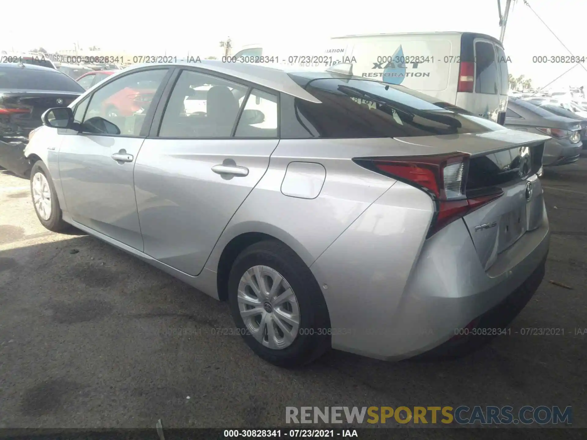 3 Photograph of a damaged car JTDKARFU0L3111655 TOYOTA PRIUS 2020