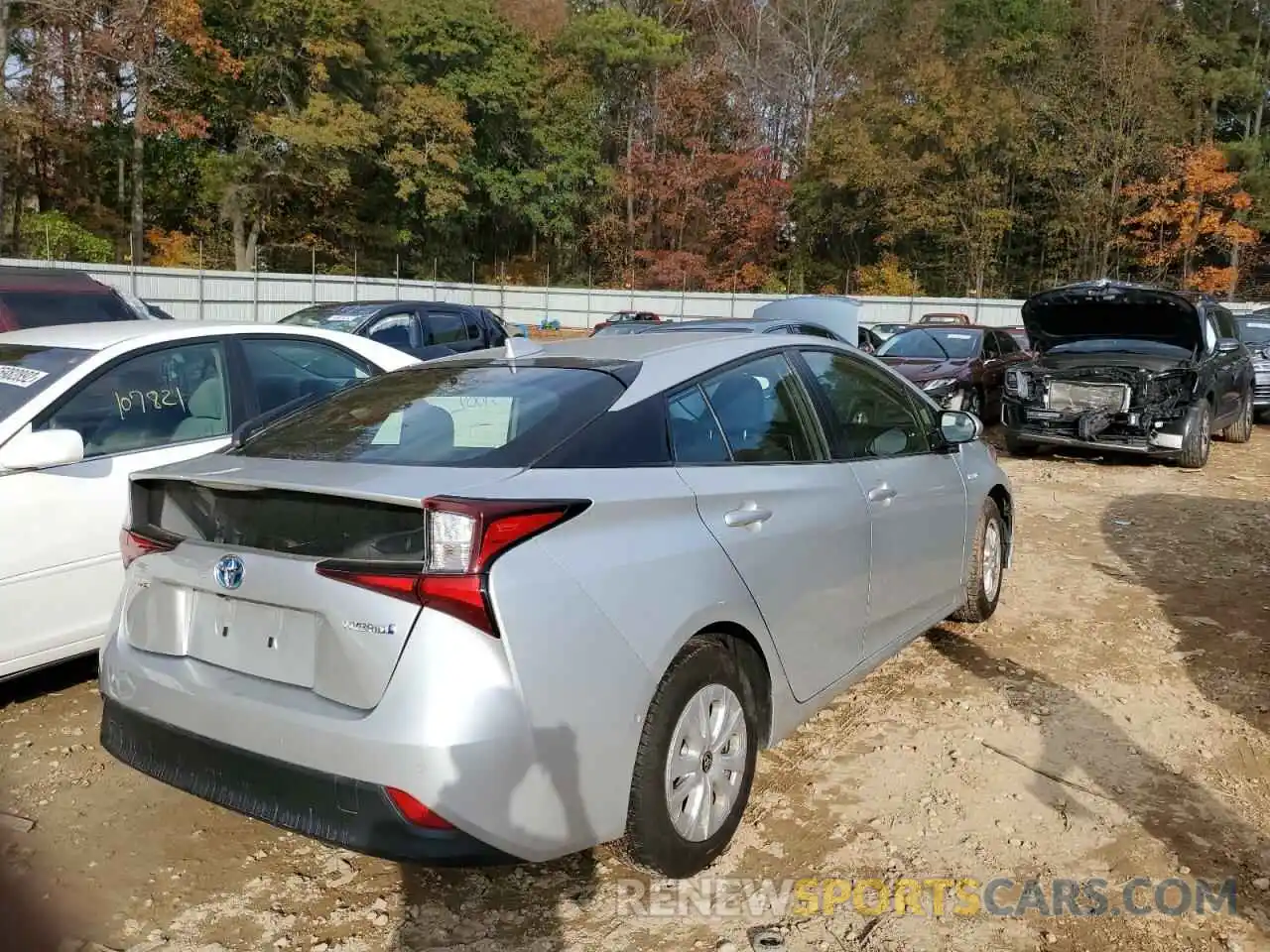 4 Photograph of a damaged car JTDKARFU0L3113616 TOYOTA PRIUS 2020