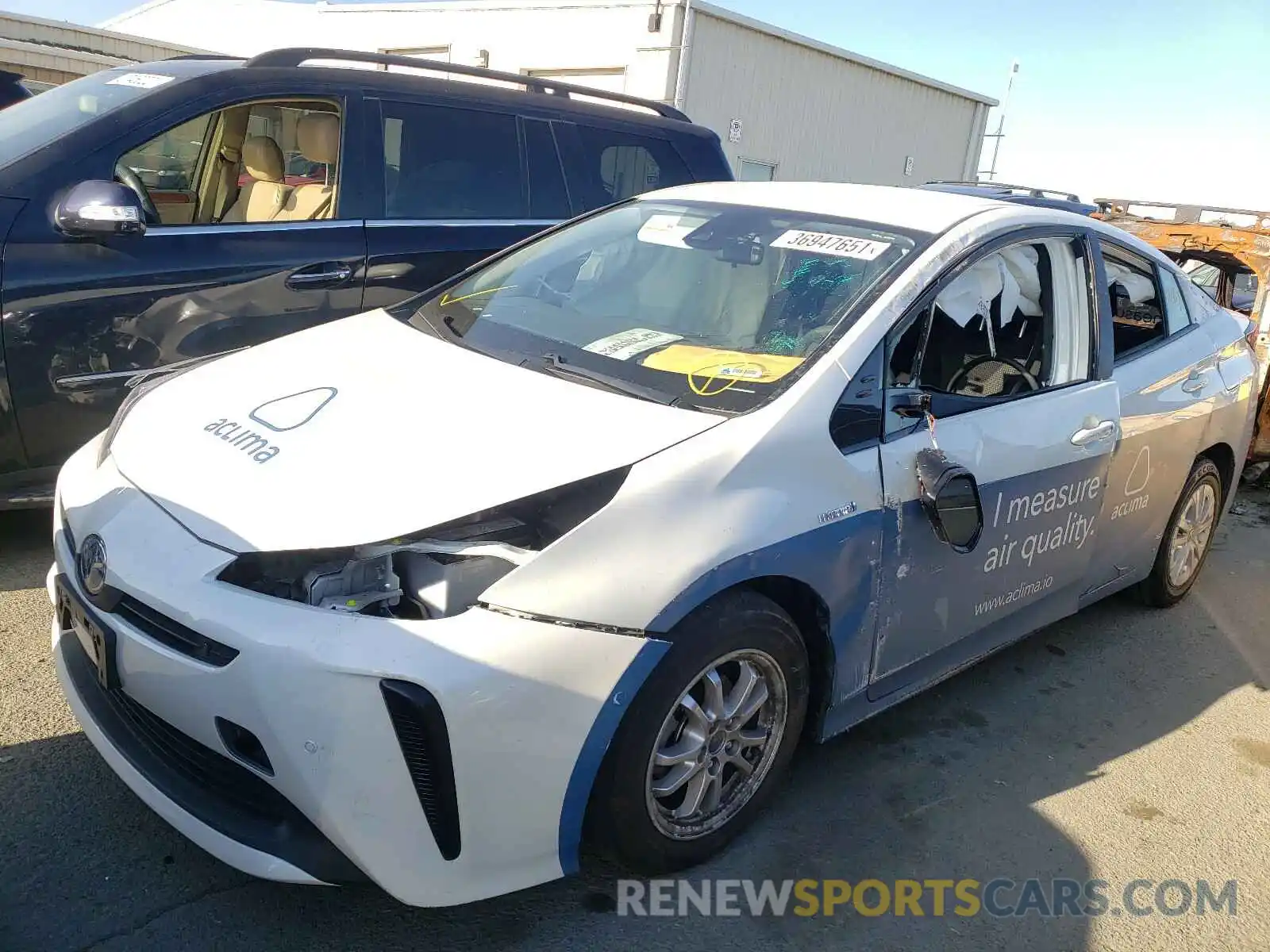 2 Photograph of a damaged car JTDKARFU0L3114071 TOYOTA PRIUS 2020