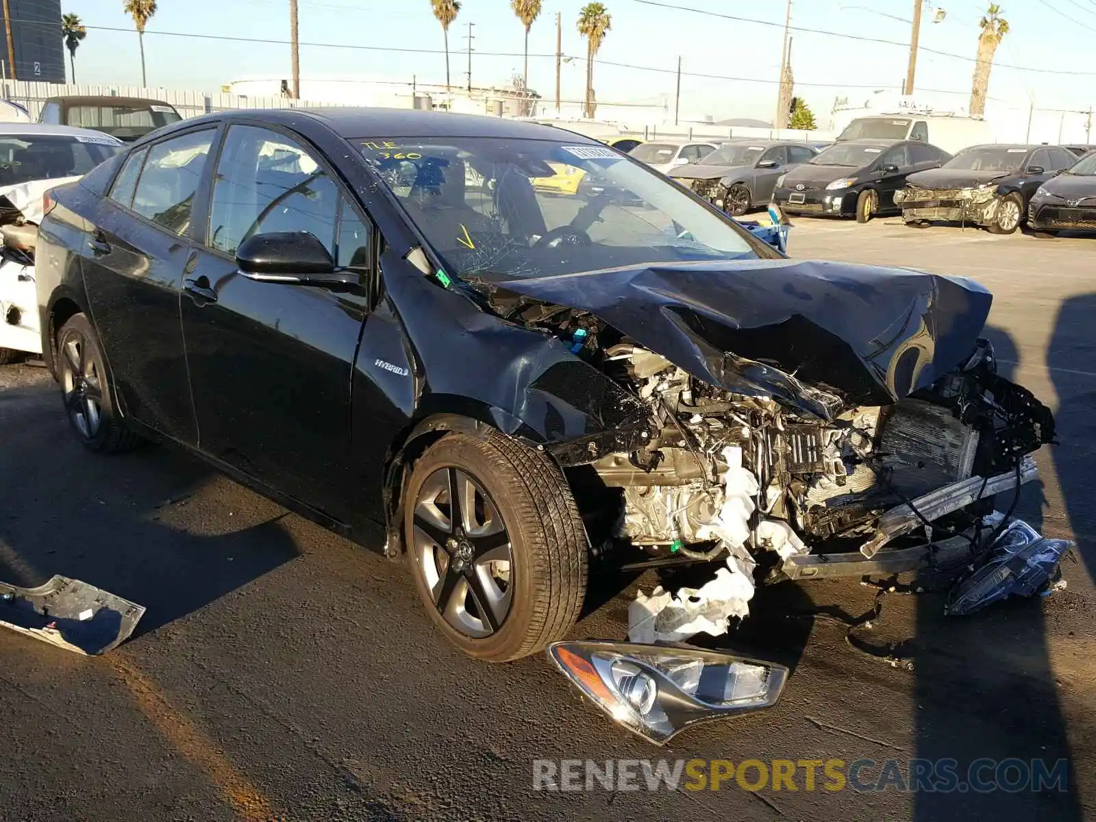 1 Photograph of a damaged car JTDKARFU0L3114233 TOYOTA PRIUS 2020