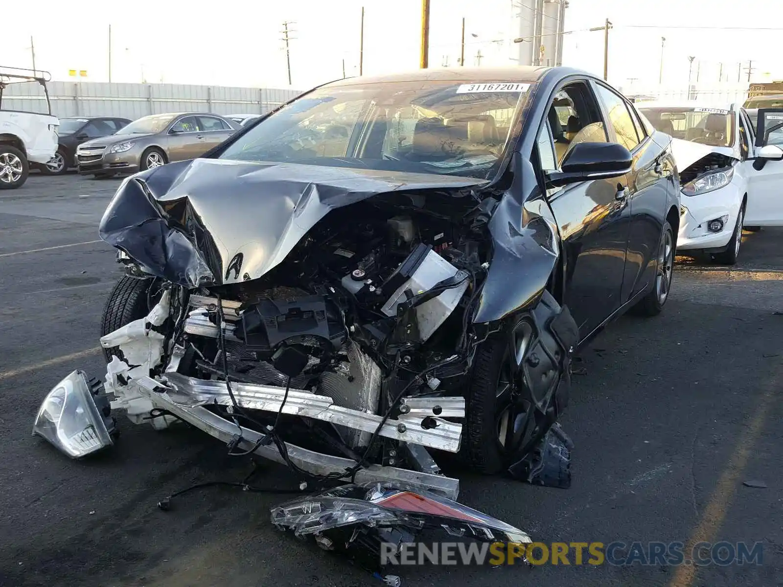 2 Photograph of a damaged car JTDKARFU0L3114233 TOYOTA PRIUS 2020