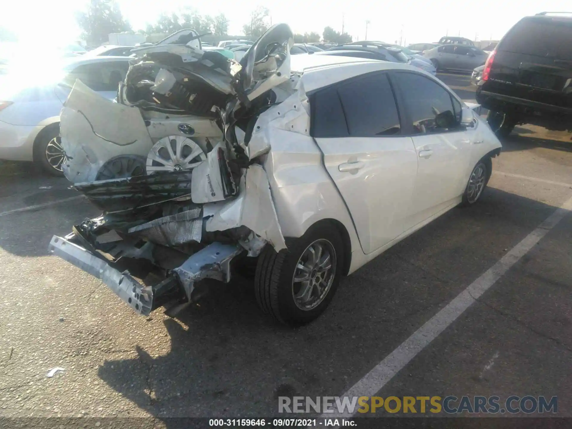 4 Photograph of a damaged car JTDKARFU0L3114958 TOYOTA PRIUS 2020