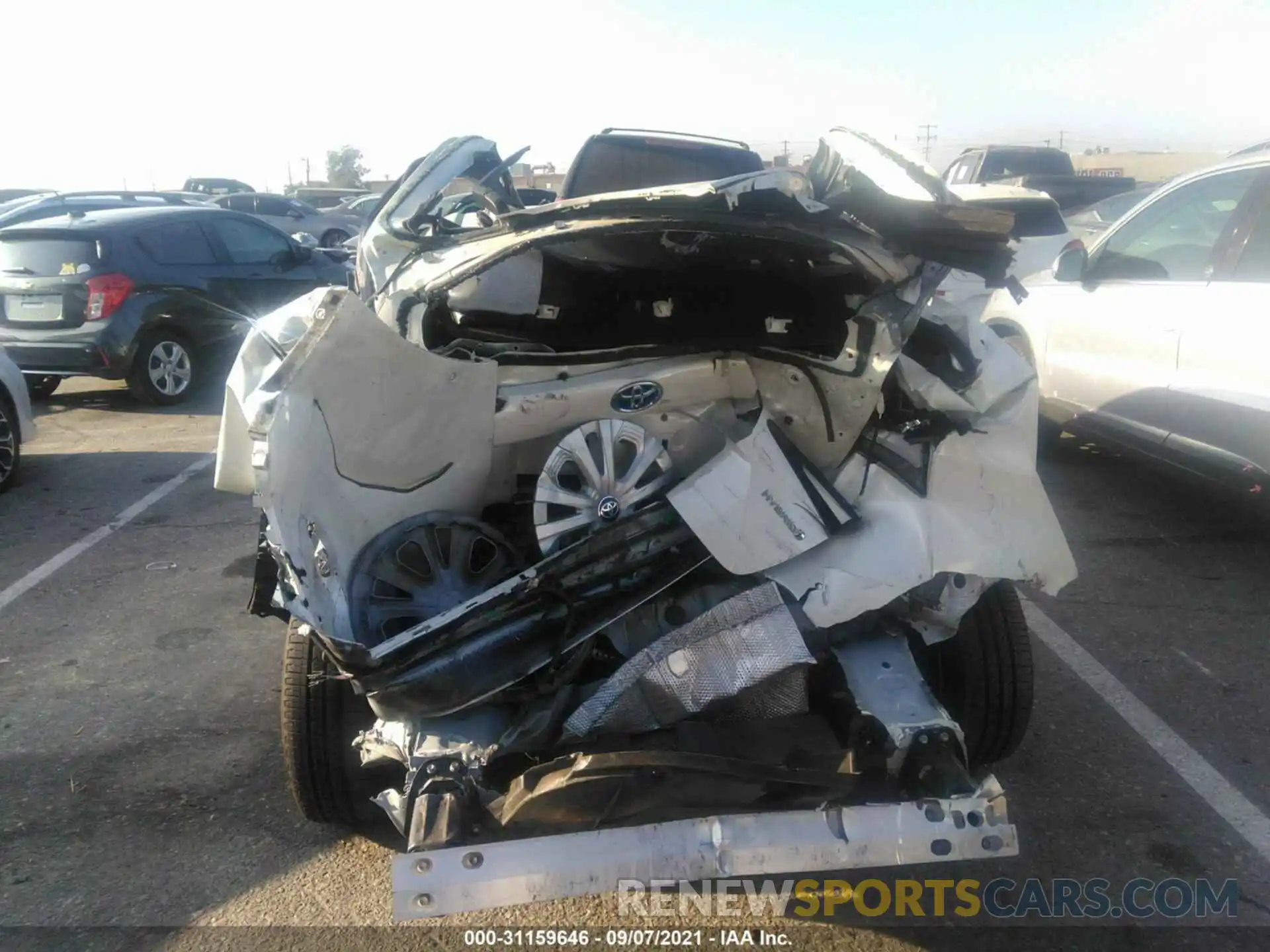 6 Photograph of a damaged car JTDKARFU0L3114958 TOYOTA PRIUS 2020