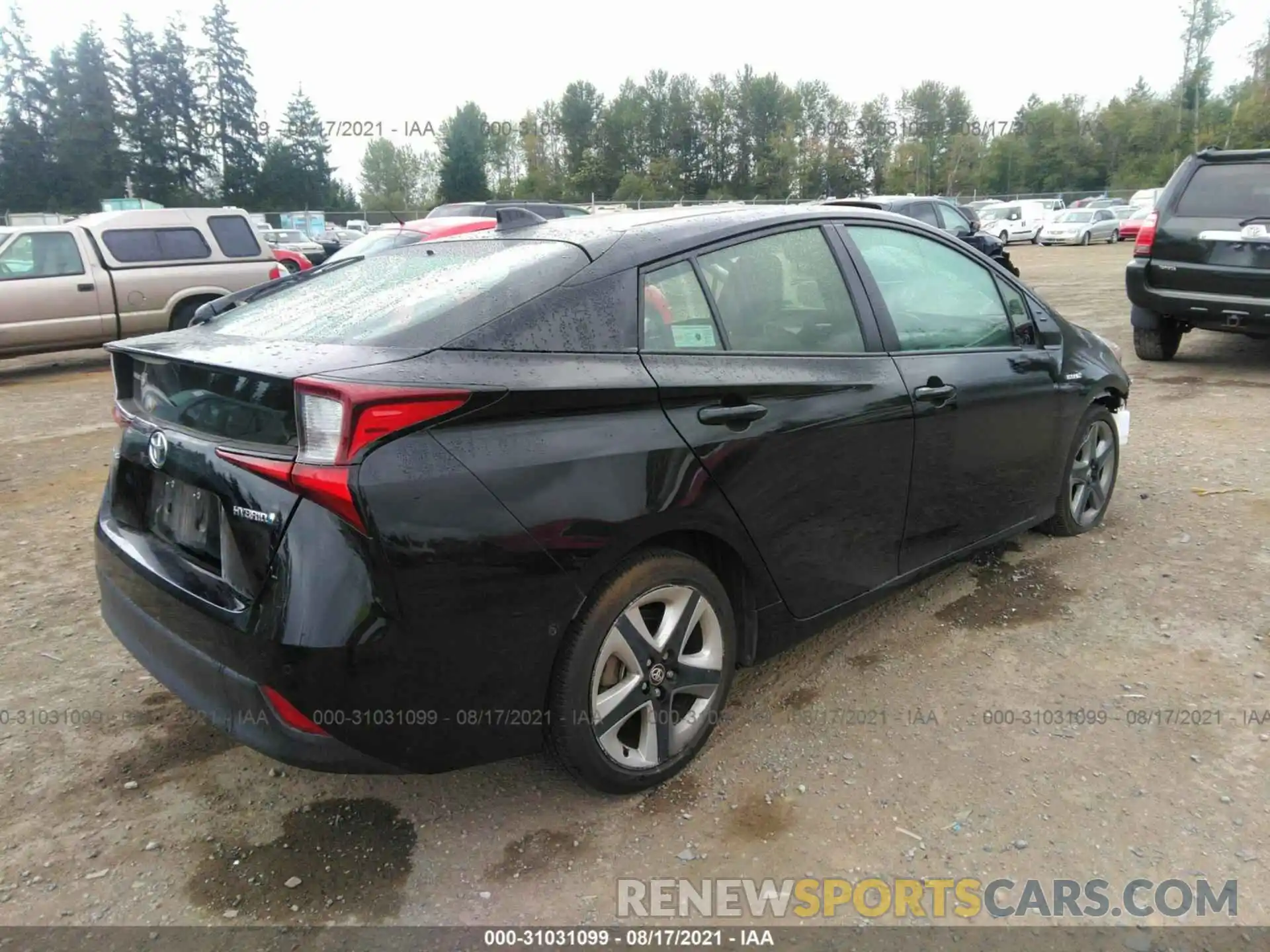 4 Фотография поврежденного автомобиля JTDKARFU0L3115981 TOYOTA PRIUS 2020