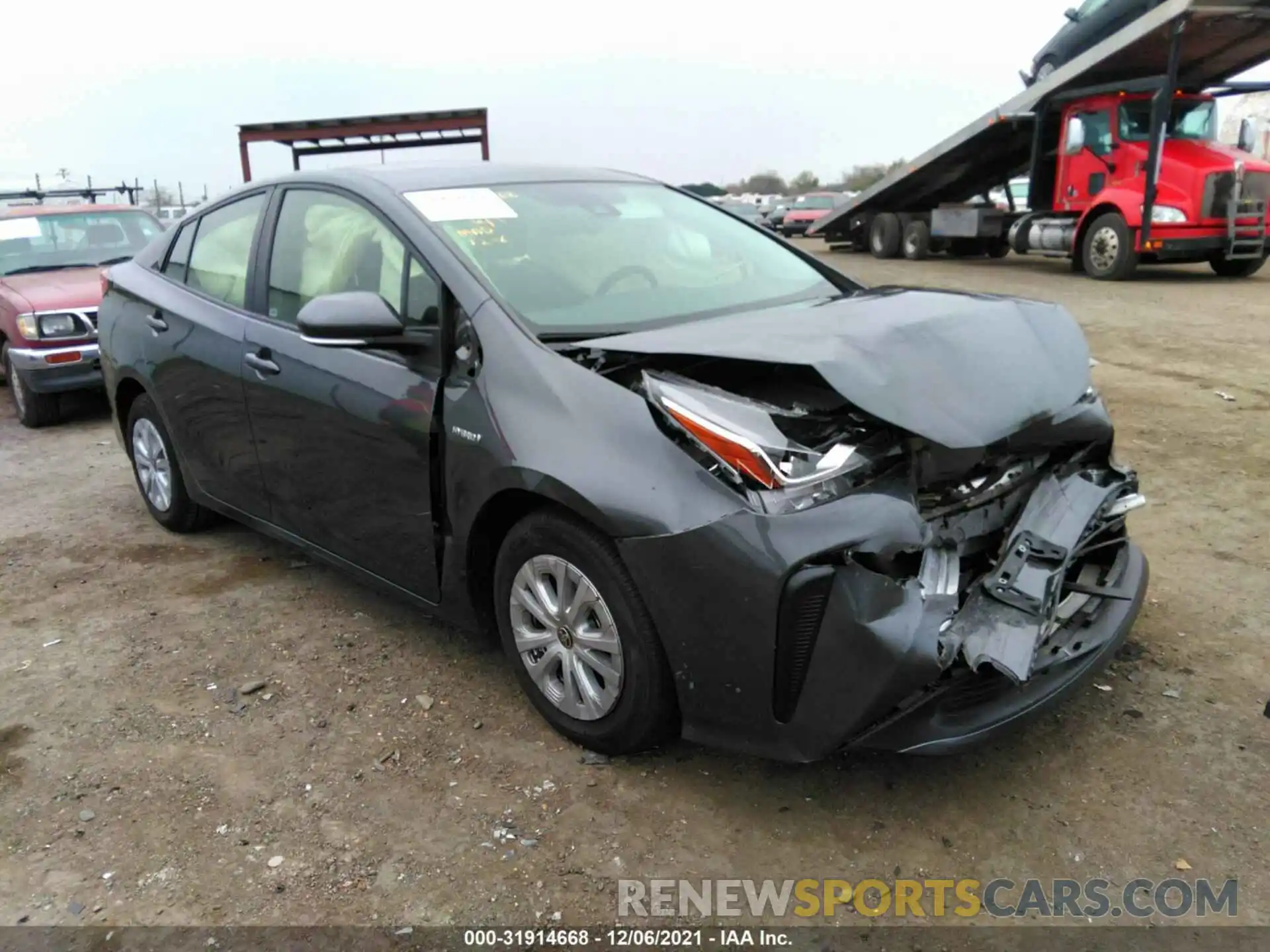 1 Photograph of a damaged car JTDKARFU0L3119237 TOYOTA PRIUS 2020