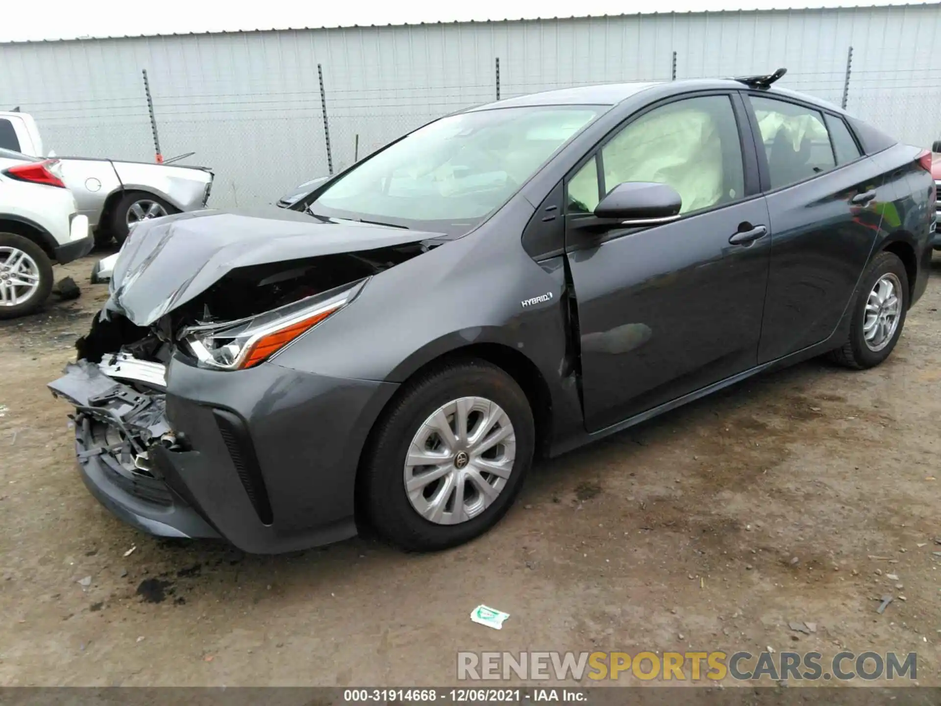 2 Photograph of a damaged car JTDKARFU0L3119237 TOYOTA PRIUS 2020