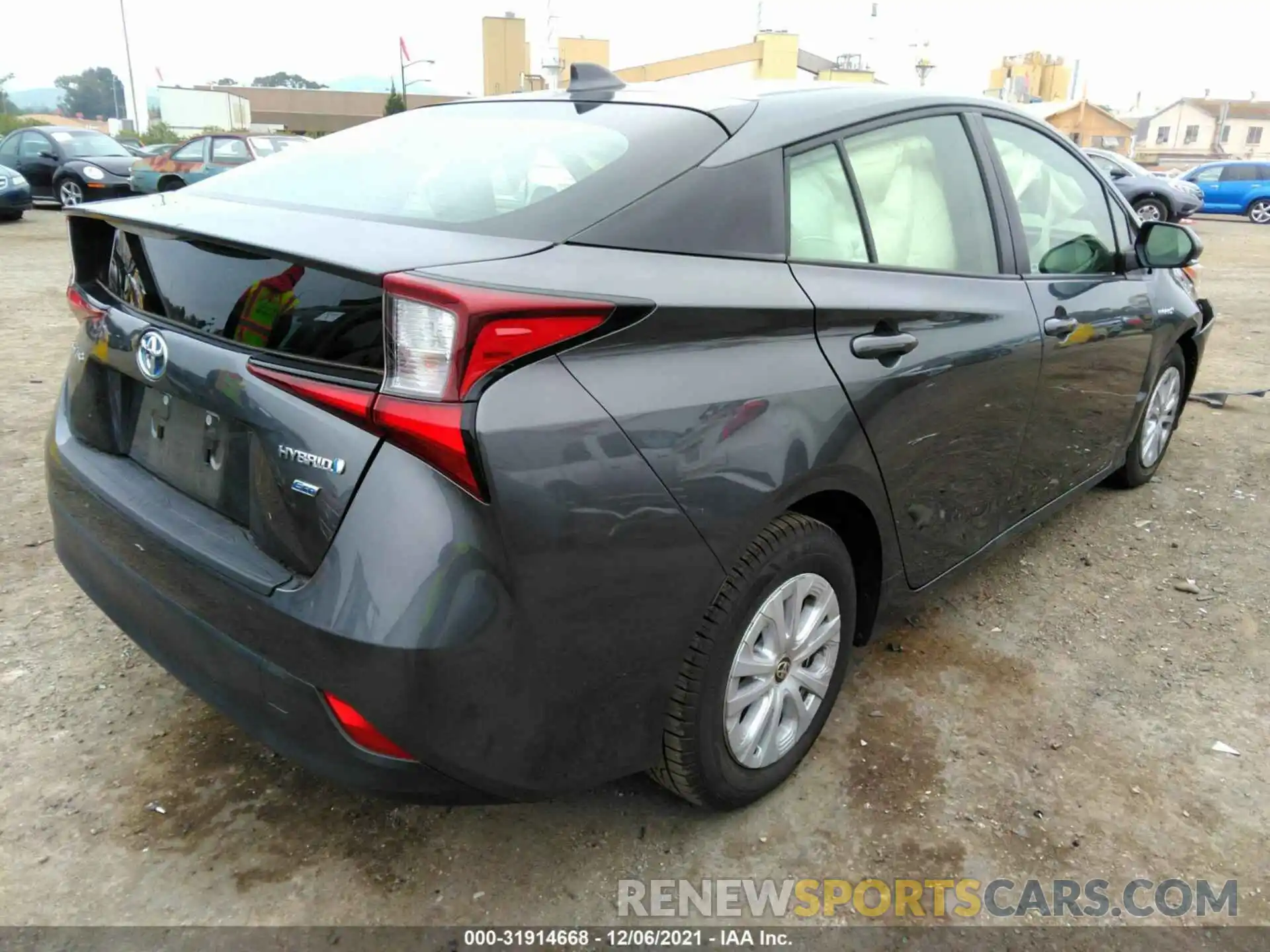 4 Photograph of a damaged car JTDKARFU0L3119237 TOYOTA PRIUS 2020