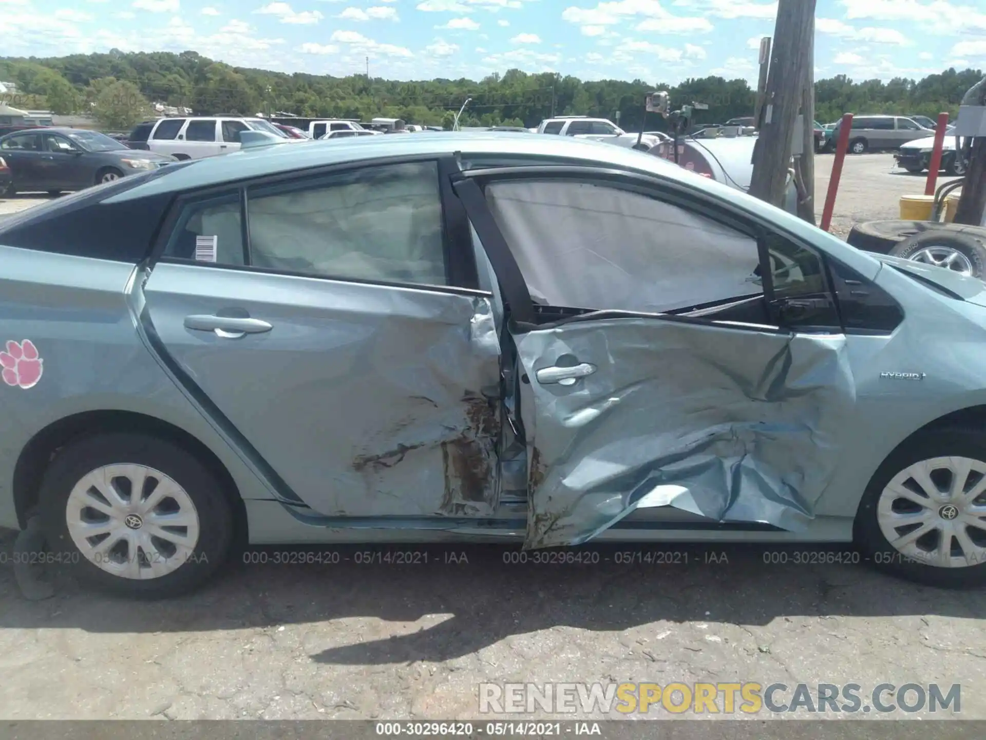 6 Photograph of a damaged car JTDKARFU0L3119383 TOYOTA PRIUS 2020