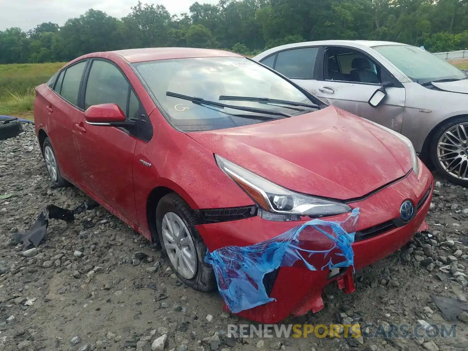 1 Photograph of a damaged car JTDKARFU0L3122218 TOYOTA PRIUS 2020