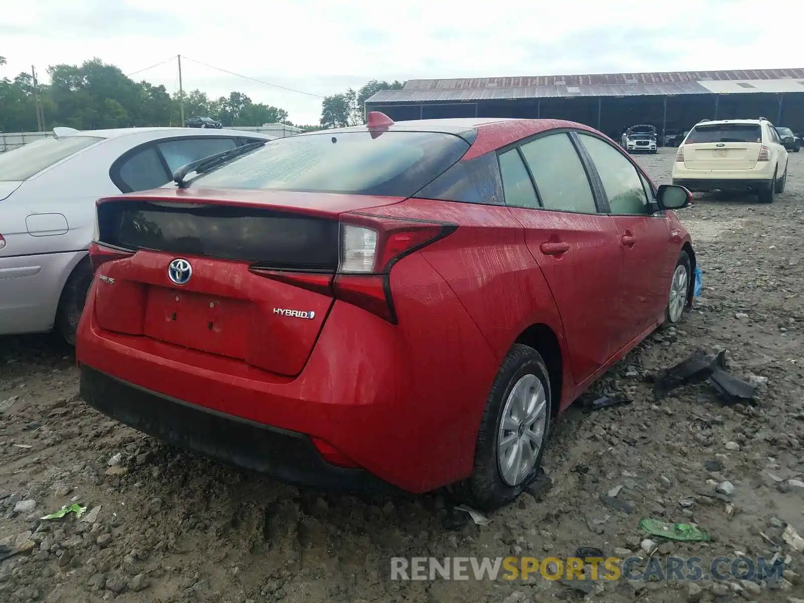 4 Photograph of a damaged car JTDKARFU0L3122218 TOYOTA PRIUS 2020