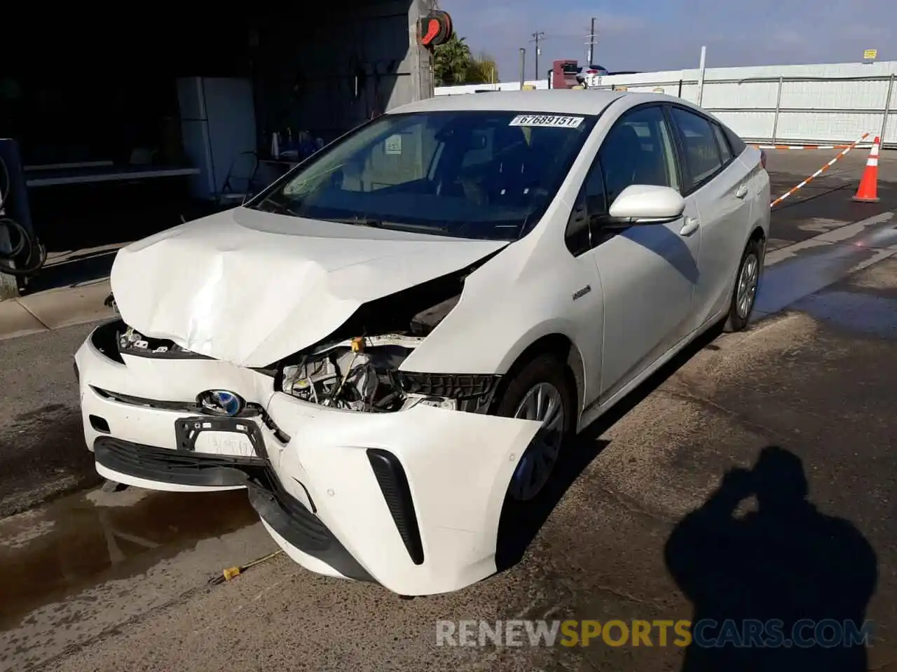 2 Photograph of a damaged car JTDKARFU0L3122851 TOYOTA PRIUS 2020