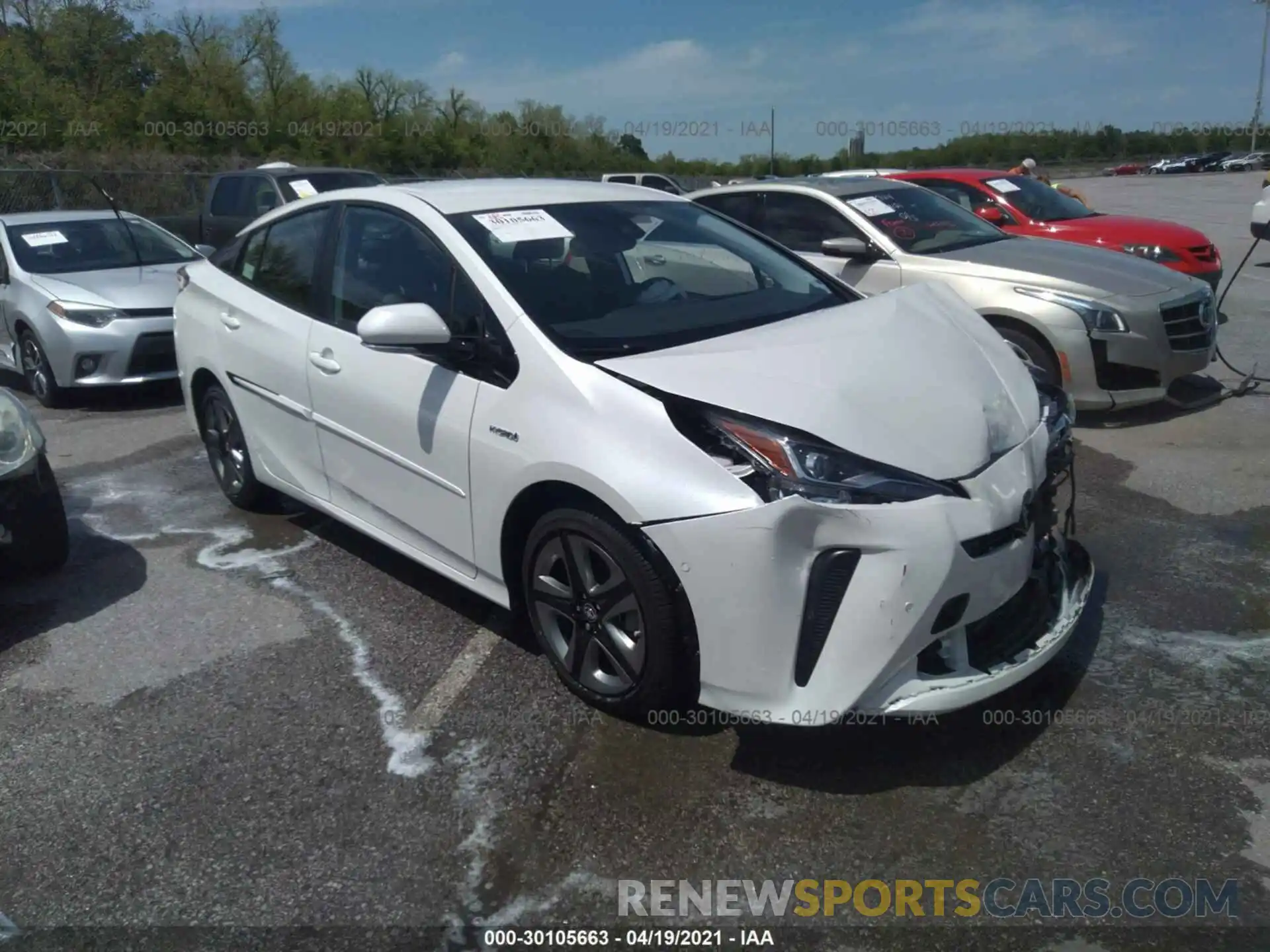 1 Photograph of a damaged car JTDKARFU0L3126267 TOYOTA PRIUS 2020