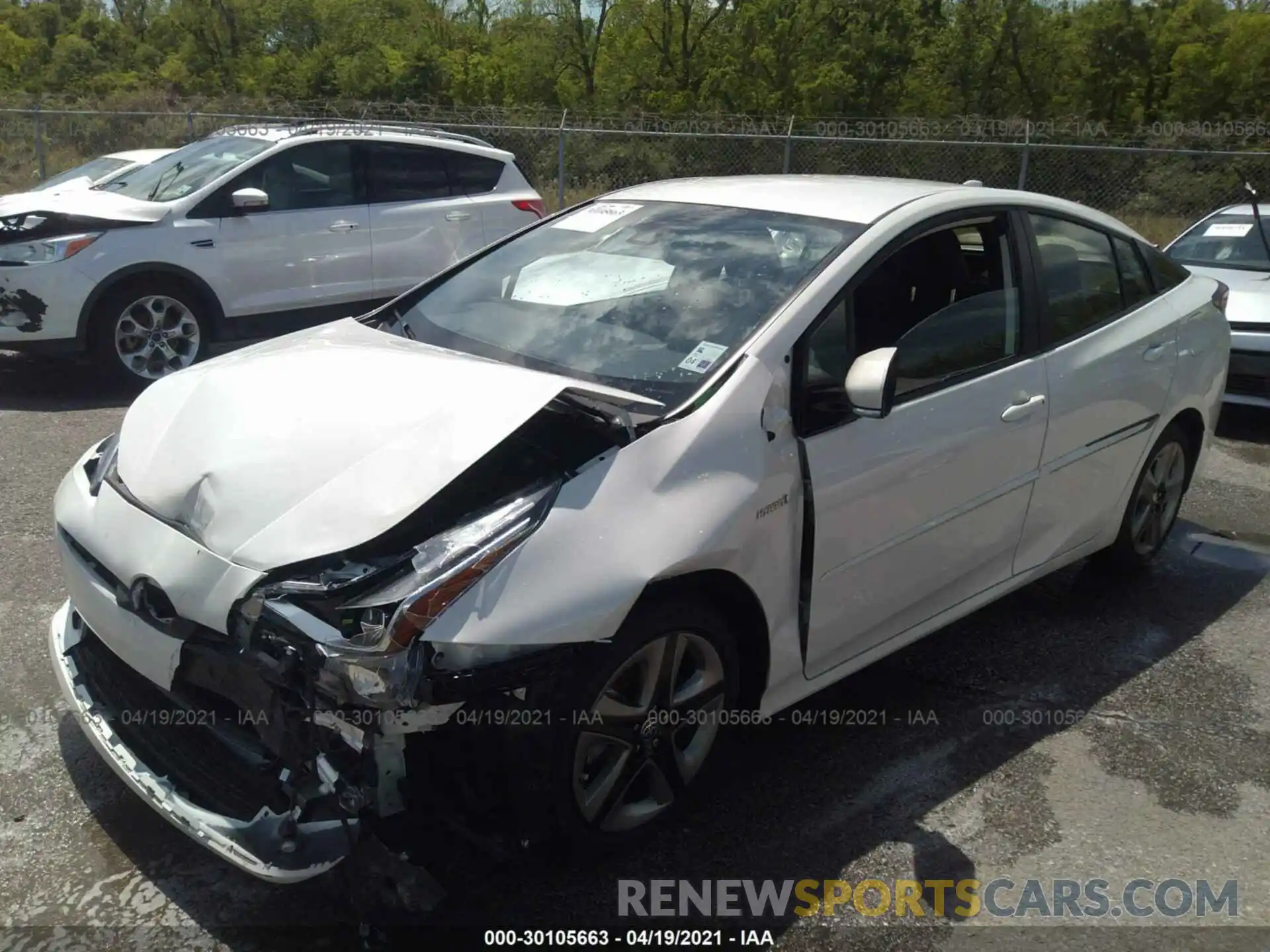 2 Photograph of a damaged car JTDKARFU0L3126267 TOYOTA PRIUS 2020