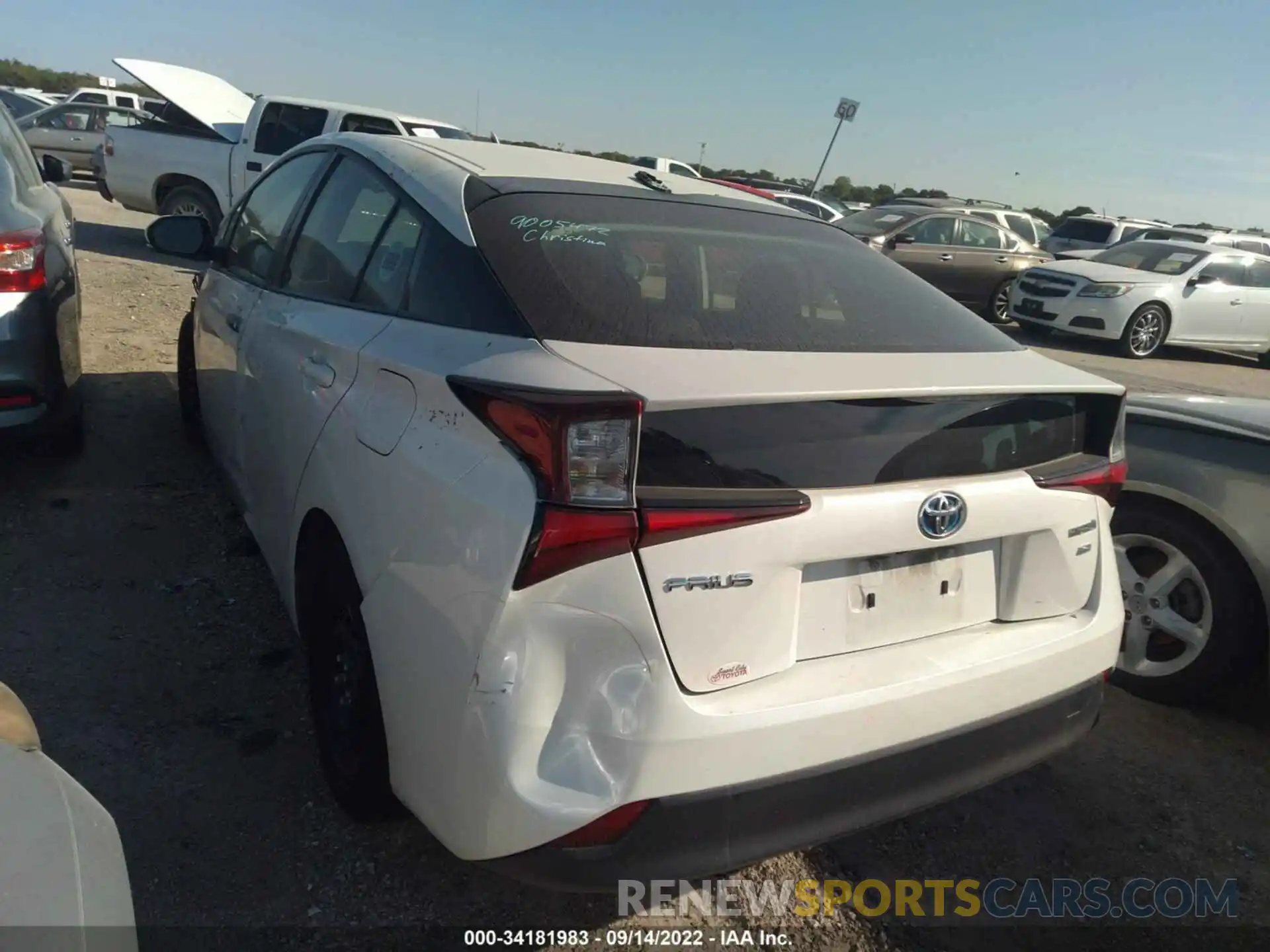 3 Photograph of a damaged car JTDKARFU1L3103273 TOYOTA PRIUS 2020