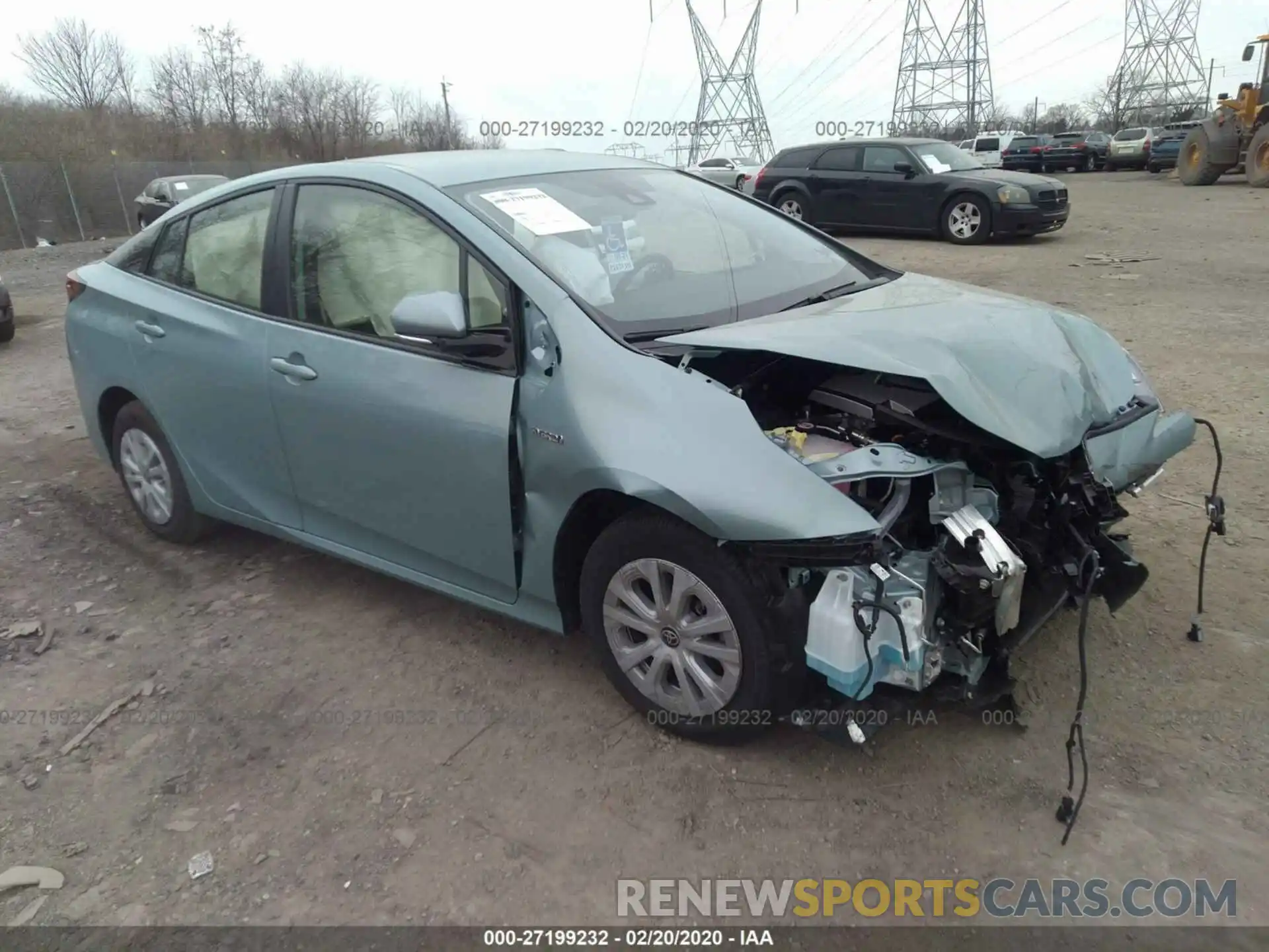 1 Photograph of a damaged car JTDKARFU1L3104925 TOYOTA PRIUS 2020