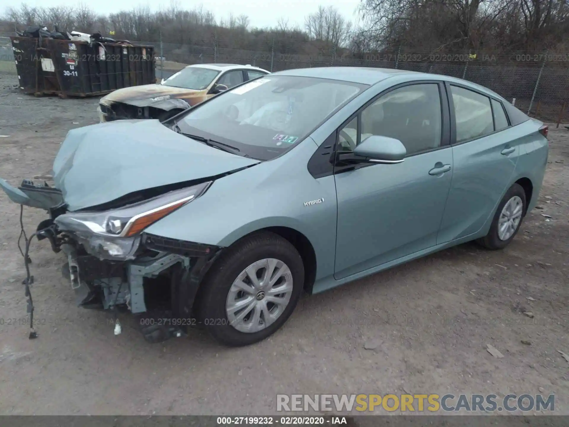 2 Photograph of a damaged car JTDKARFU1L3104925 TOYOTA PRIUS 2020