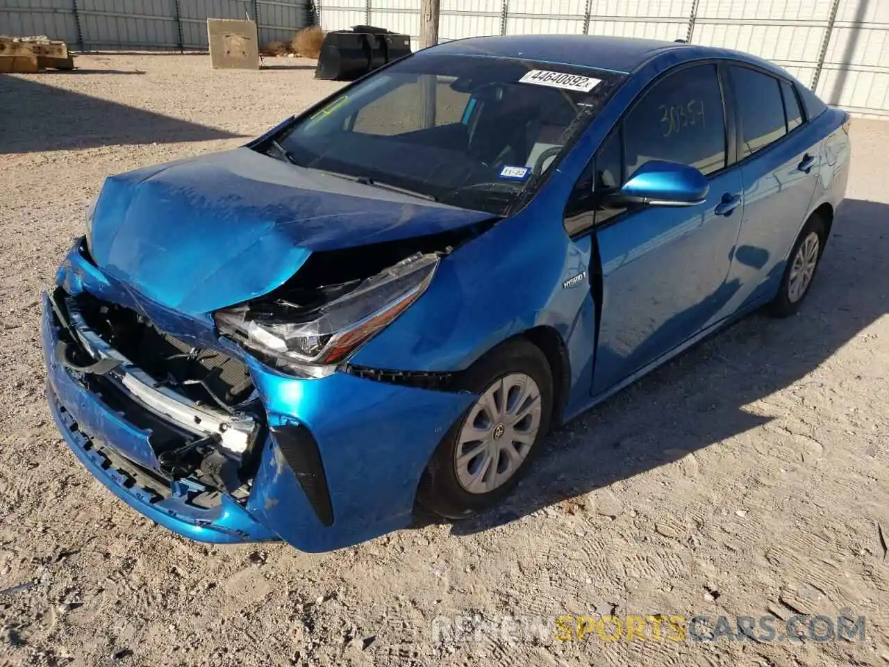 2 Photograph of a damaged car JTDKARFU1L3104987 TOYOTA PRIUS 2020