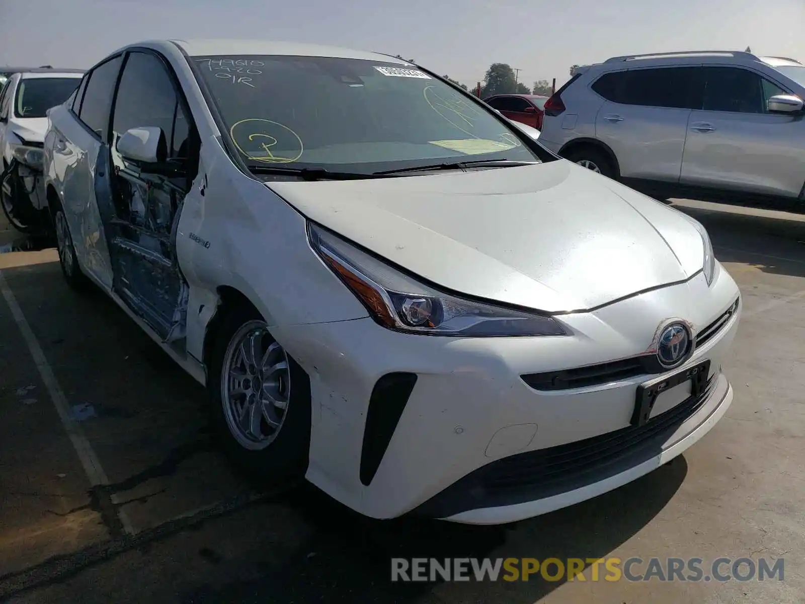 1 Photograph of a damaged car JTDKARFU1L3106142 TOYOTA PRIUS 2020