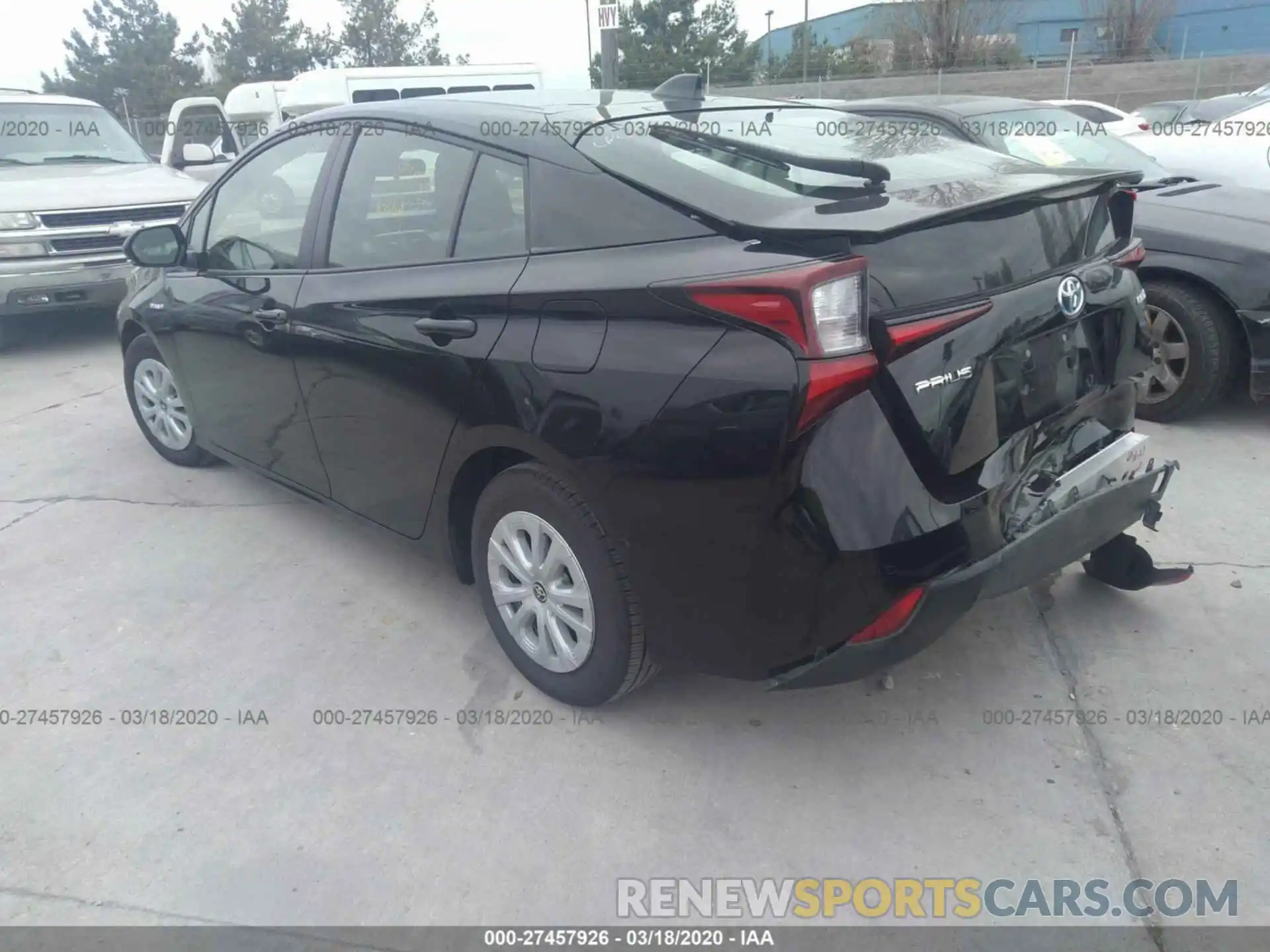 3 Фотография поврежденного автомобиля JTDKARFU1L3106352 TOYOTA PRIUS 2020