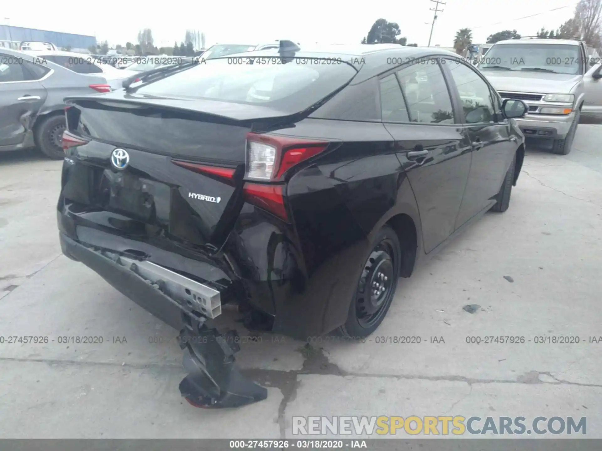 4 Photograph of a damaged car JTDKARFU1L3106352 TOYOTA PRIUS 2020