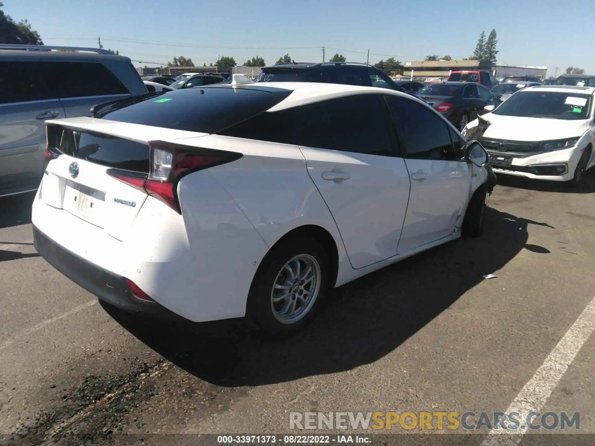 4 Photograph of a damaged car JTDKARFU1L3110255 TOYOTA PRIUS 2020