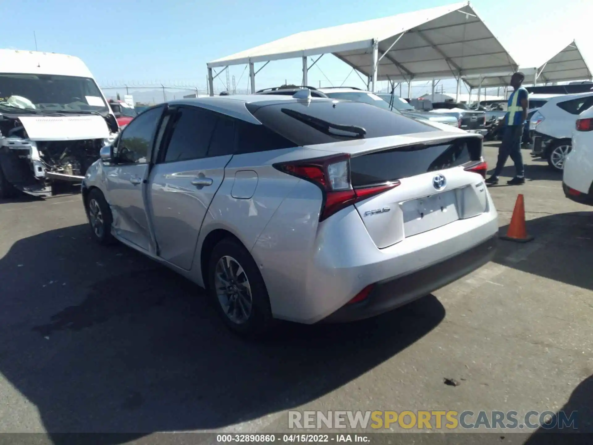 3 Photograph of a damaged car JTDKARFU1L3111390 TOYOTA PRIUS 2020